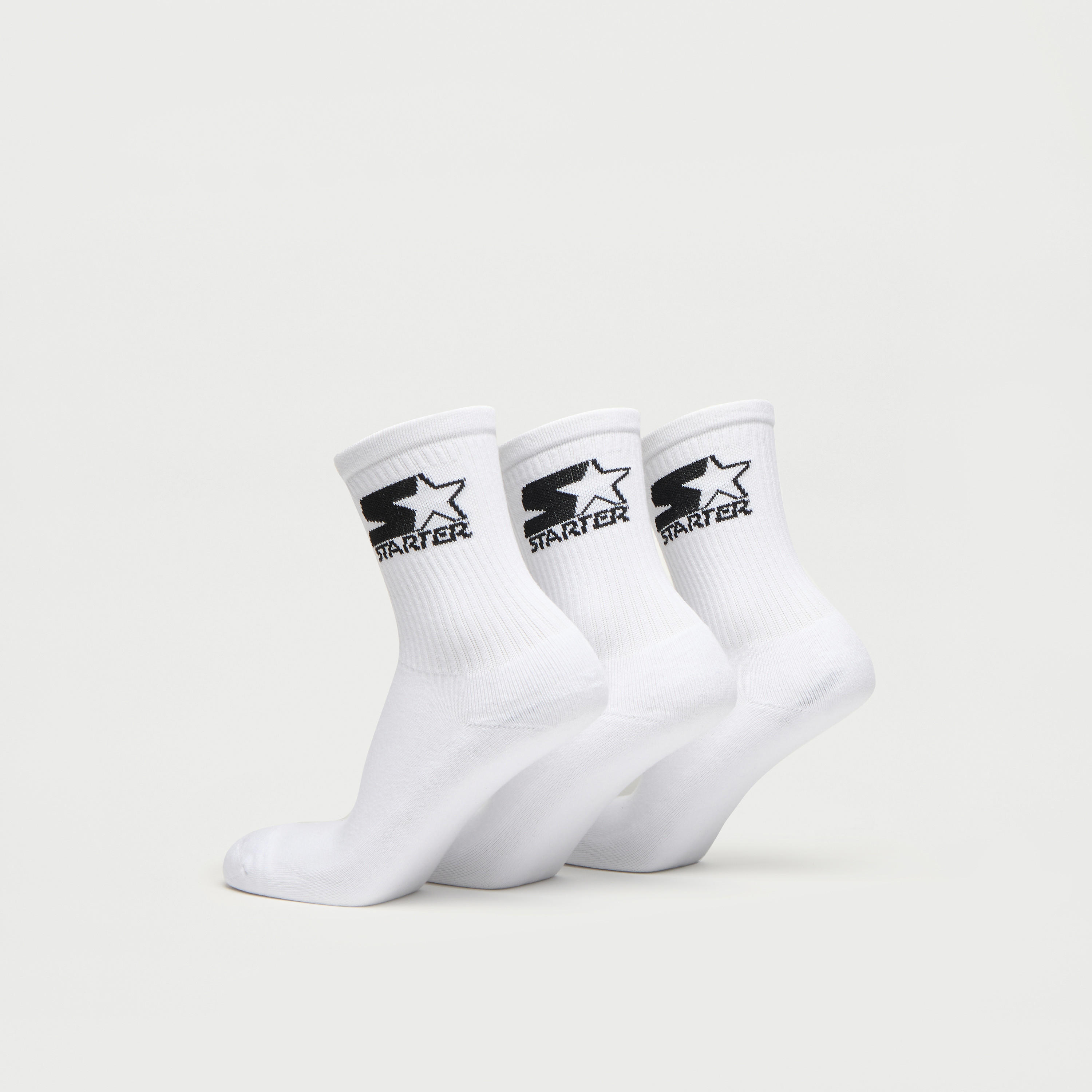 طقم جوارب 3 أزواج بطول ربلة الساق وشعار ستارتر-men-socks-image-2