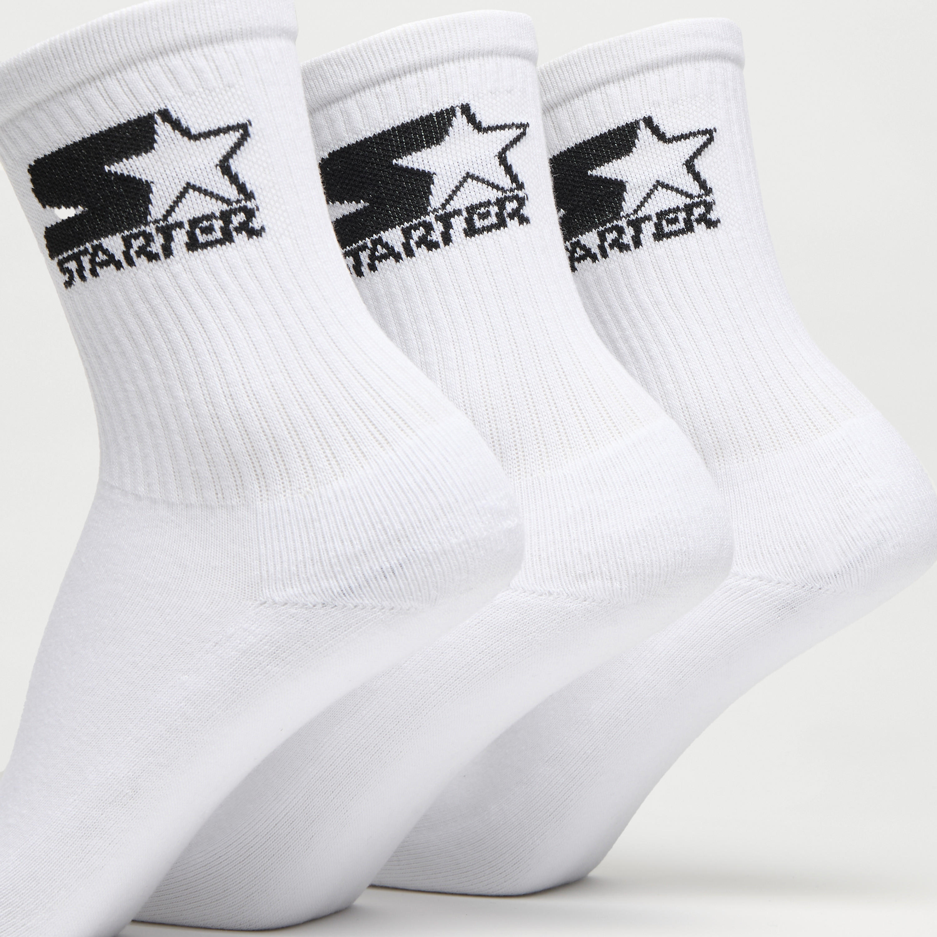 طقم جوارب 3 أزواج بطول ربلة الساق وشعار ستارتر-men-socks-image-3