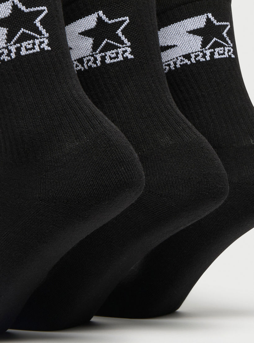 طقم جوارب بطول ربلة الساق وشعار ستارتر 3 قطع-men-socks-image-3