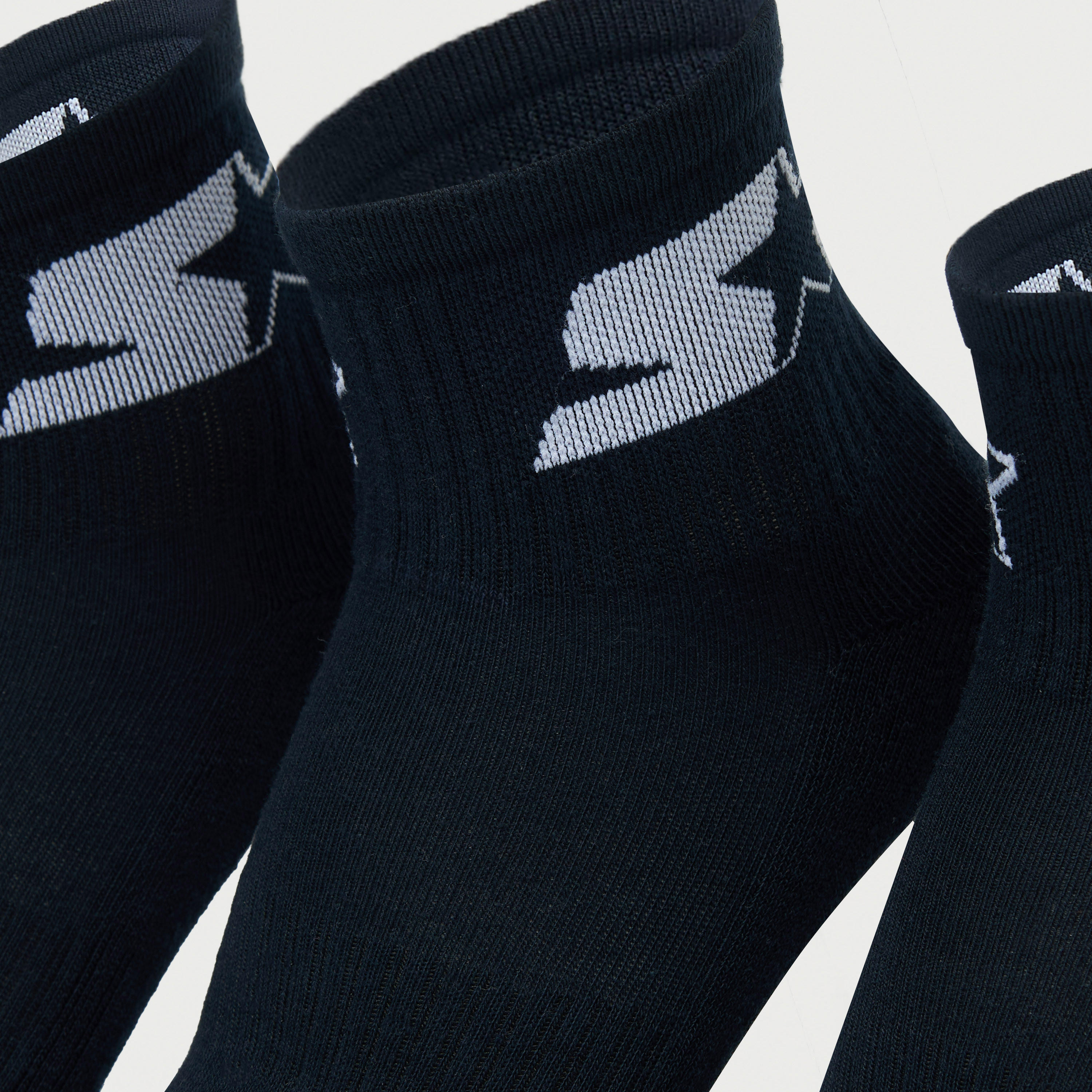 طقم جوارب رياضية 3 أزواج بطول الكاحل وحماية من البكتيريا من ستارتر-men-socks-image-2