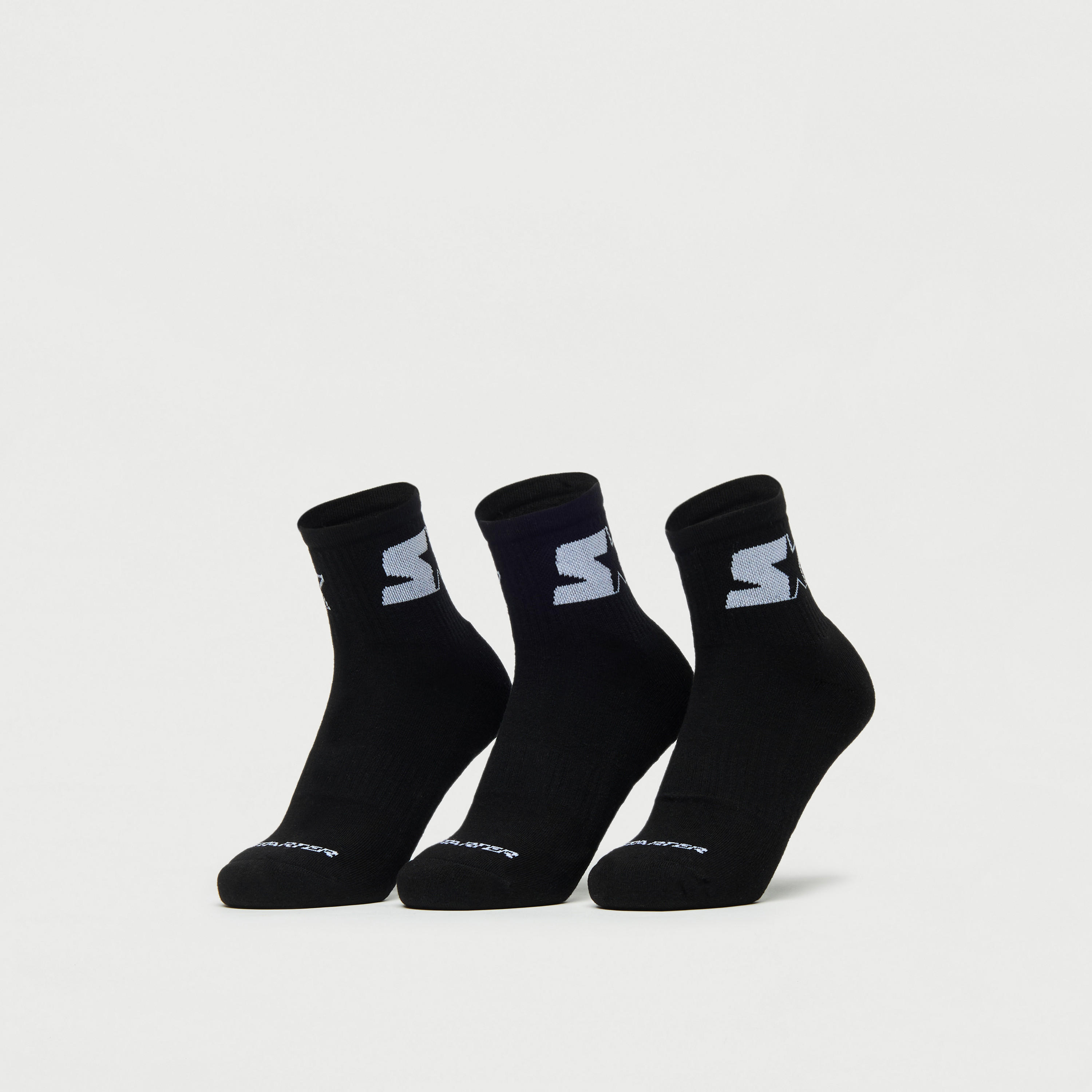 طقم جوارب 3 أزواج بطول الكاحل بتفاصيل شعار من ستارتر-men-socks-image-1