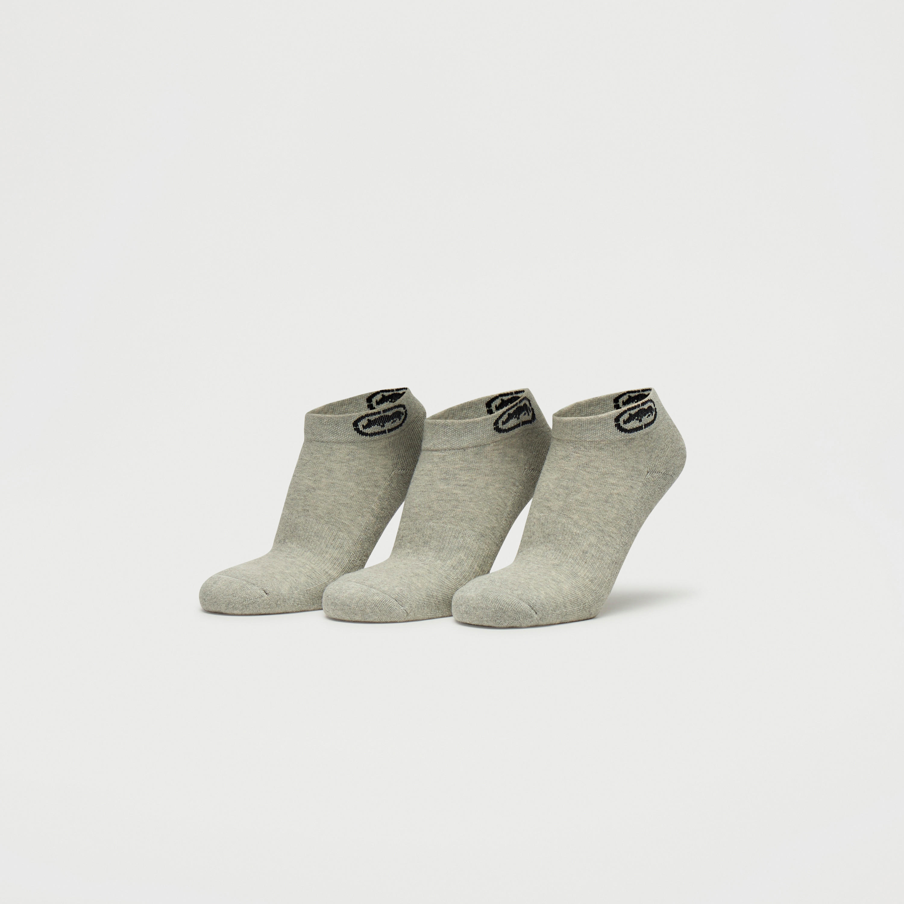 طقم جوارب 3 أزواج بطول الكاحل وبتفاصيل شعار من إيكو أنليمتد-men-socks-image-1