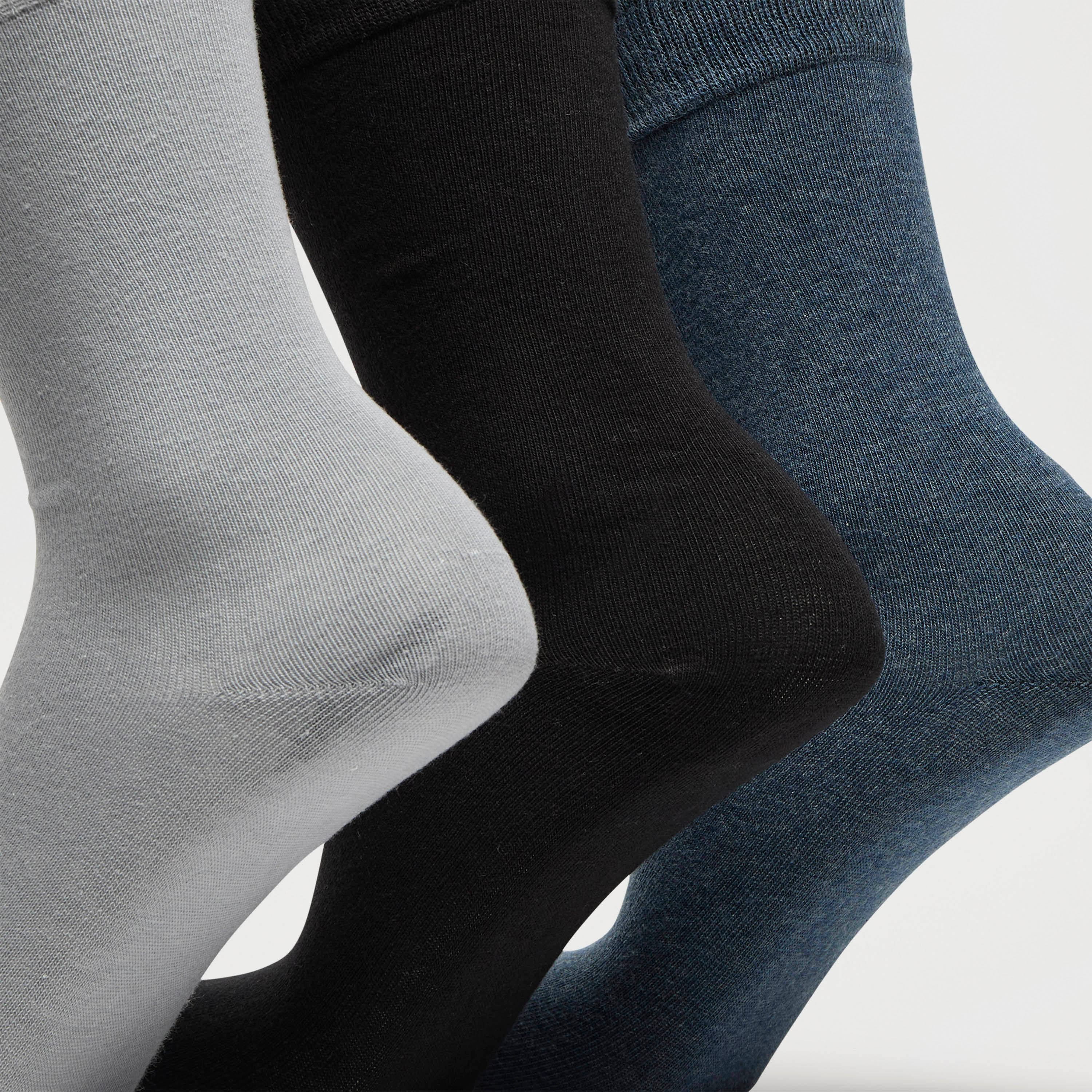 Set of 3 - Solid Crew Length Socks-men-socks-image-2