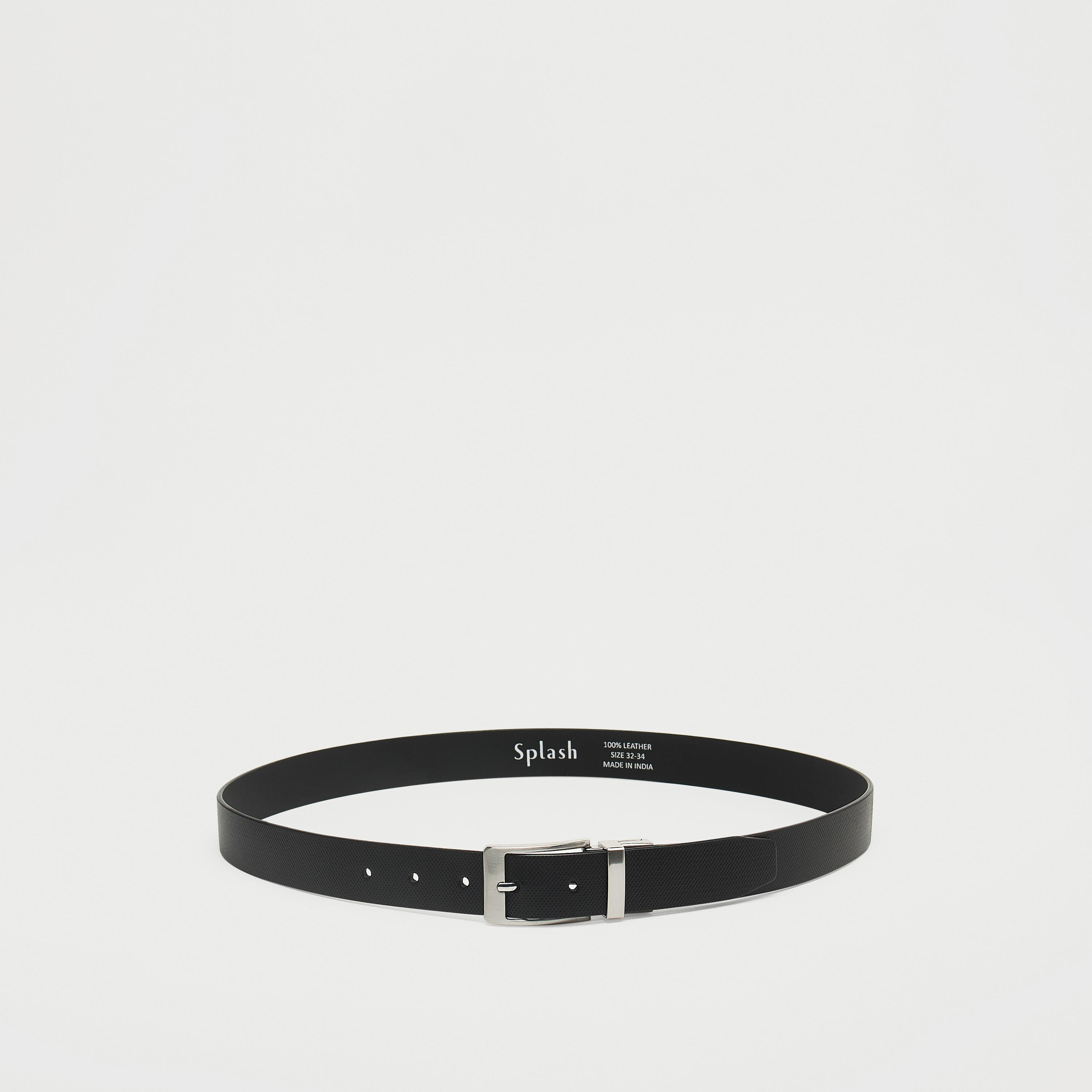 حزام جلد بارز الملمس بإبزيم إغلاق بدبوس-men-beltsandwallets-belts-image-1