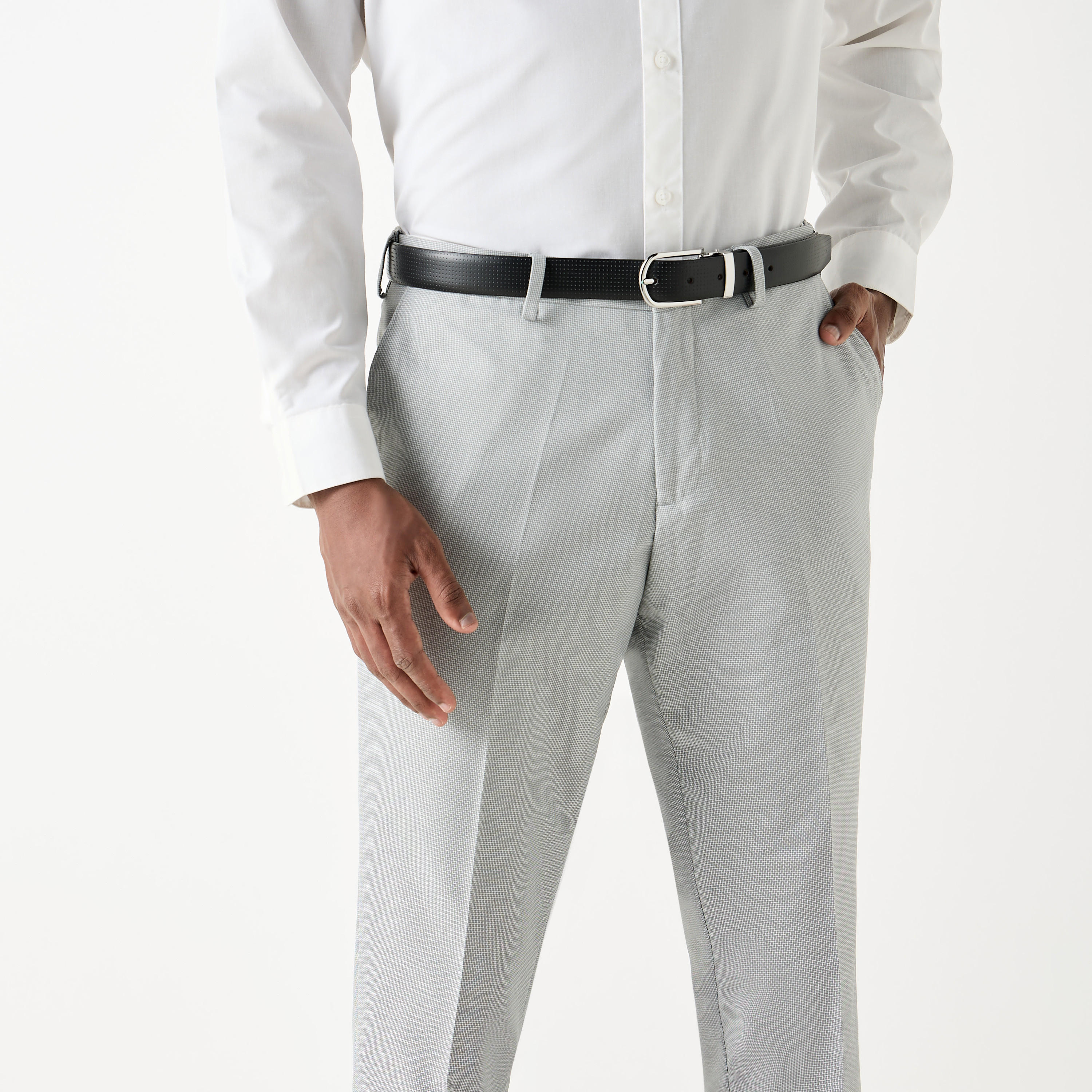 حزام جلد بارز الملمس بإبزيم إغلاق بدبوس-men-beltsandwallets-belts-image-2