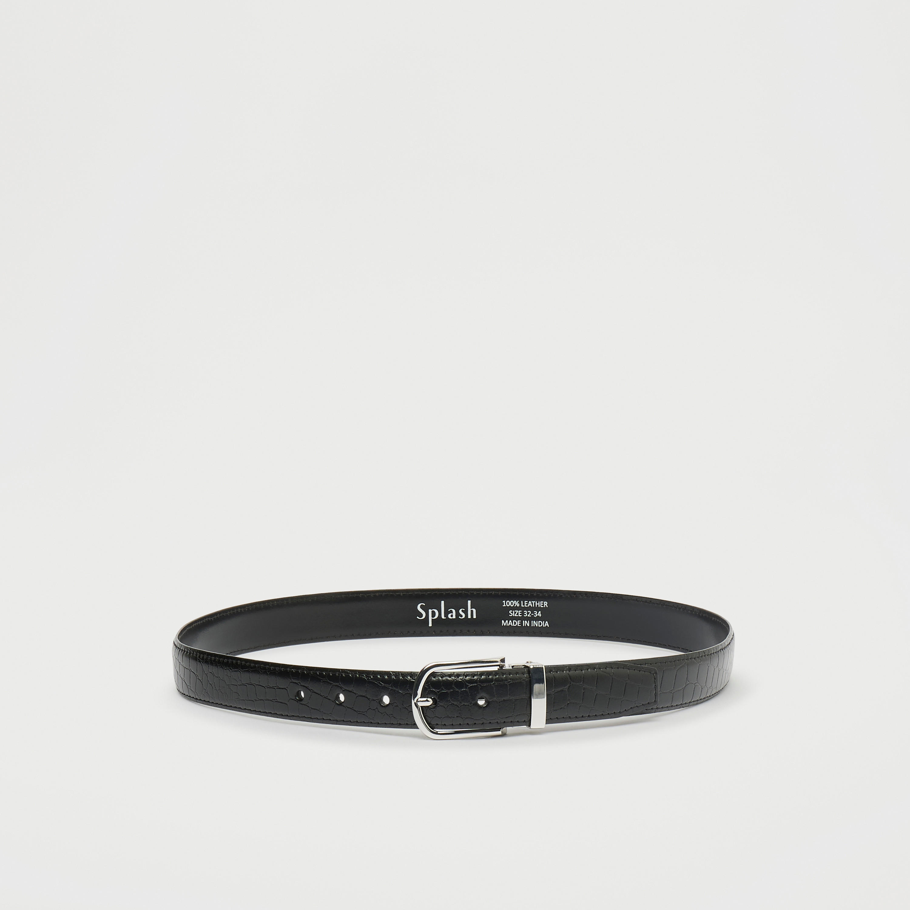 حزام جلد بارز الملمس بإبزيم إغلاق بدبوس-men-beltsandwallets-belts-image-5