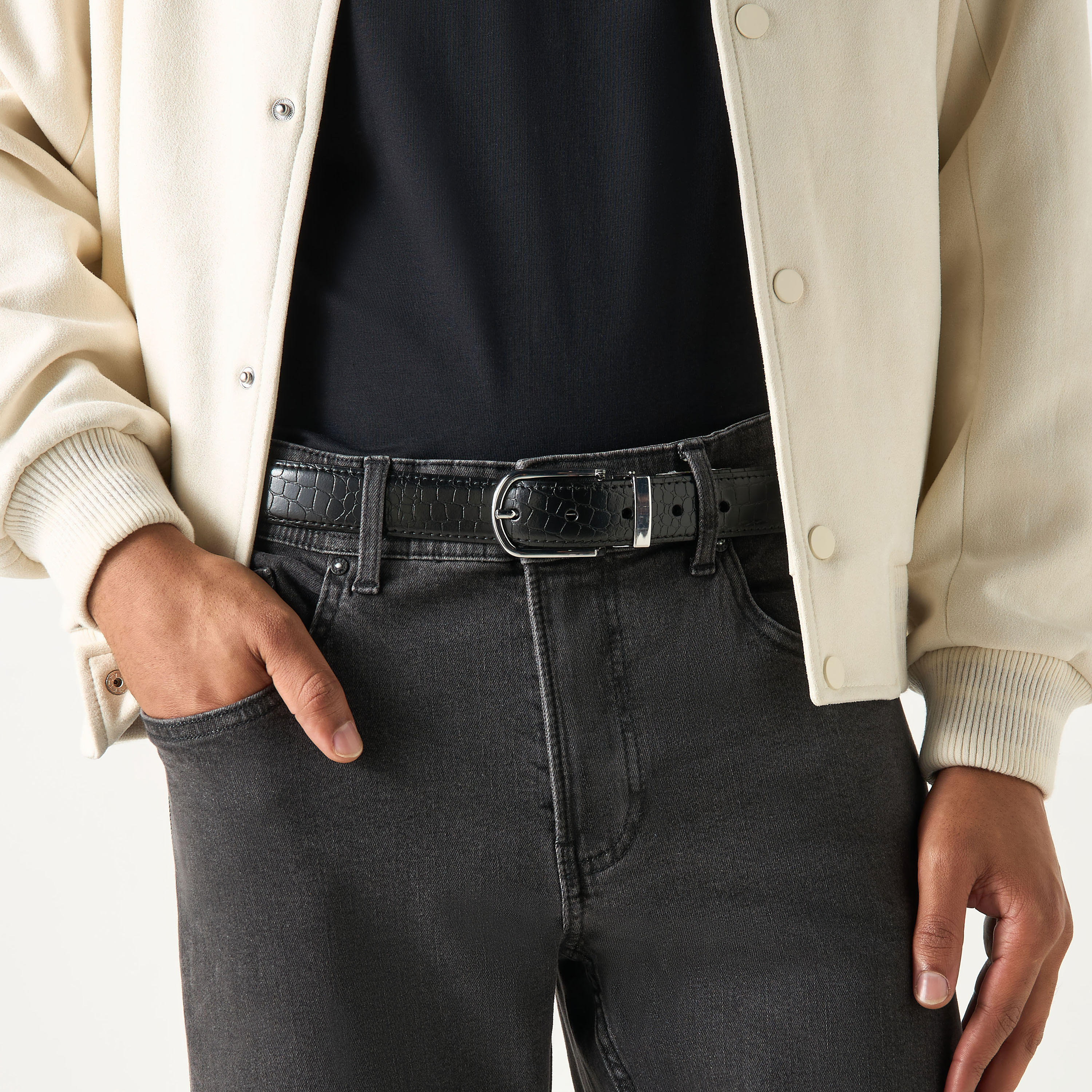 حزام جلد بارز الملمس بإبزيم إغلاق بدبوس-men-beltsandwallets-belts-image-4