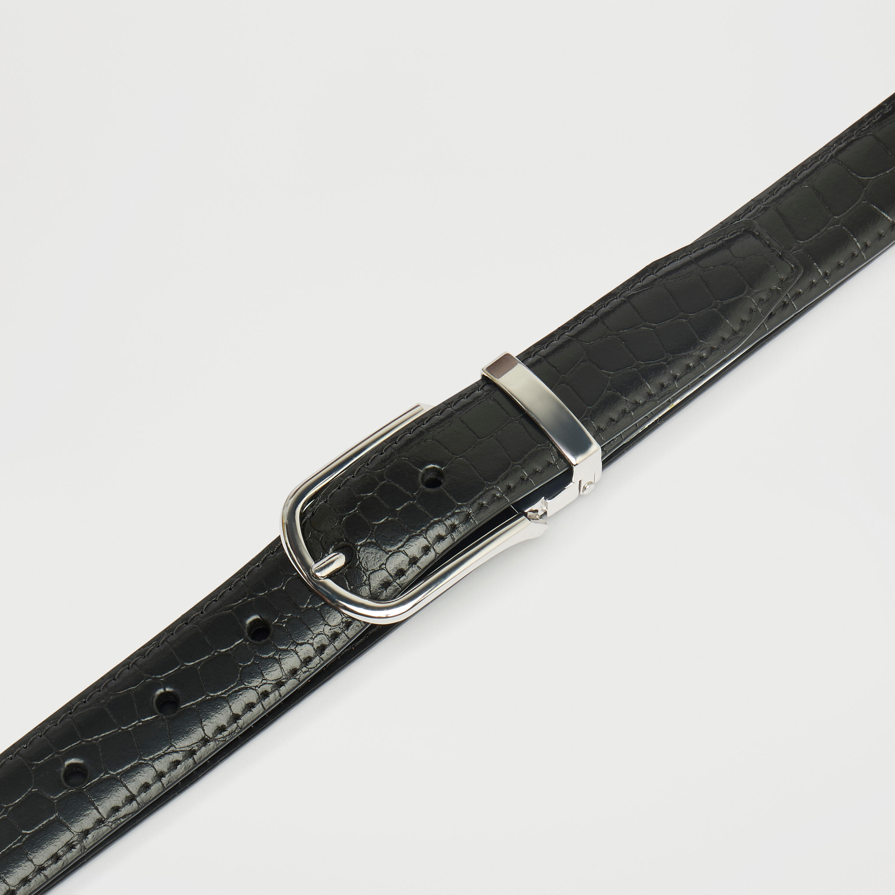 حزام جلد بارز الملمس بإبزيم إغلاق بدبوس-men-beltsandwallets-belts-image-3
