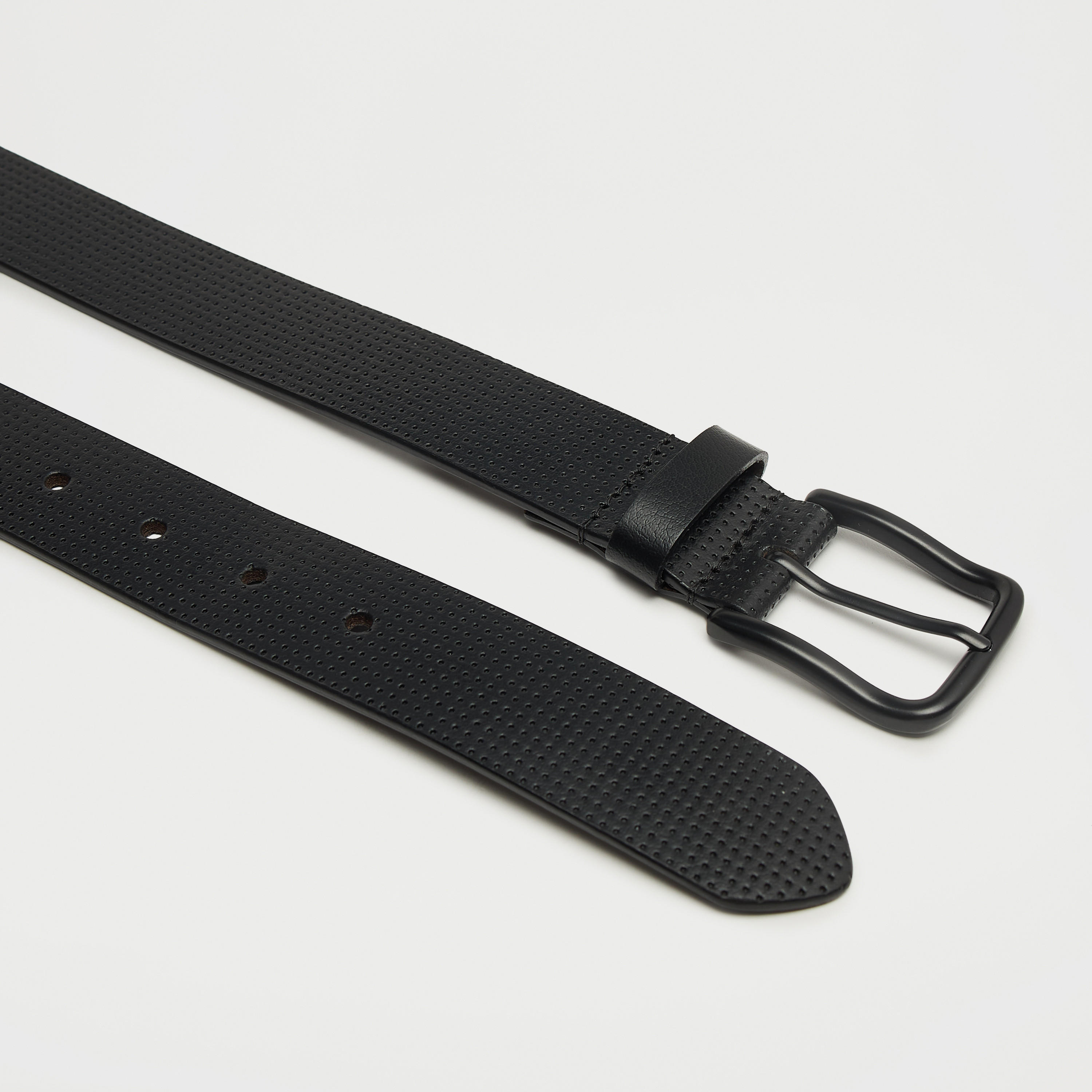 حزام جلد بارز الملمس بإبزيم إغلاق بدبوس-men-beltsandwallets-belts-image-1