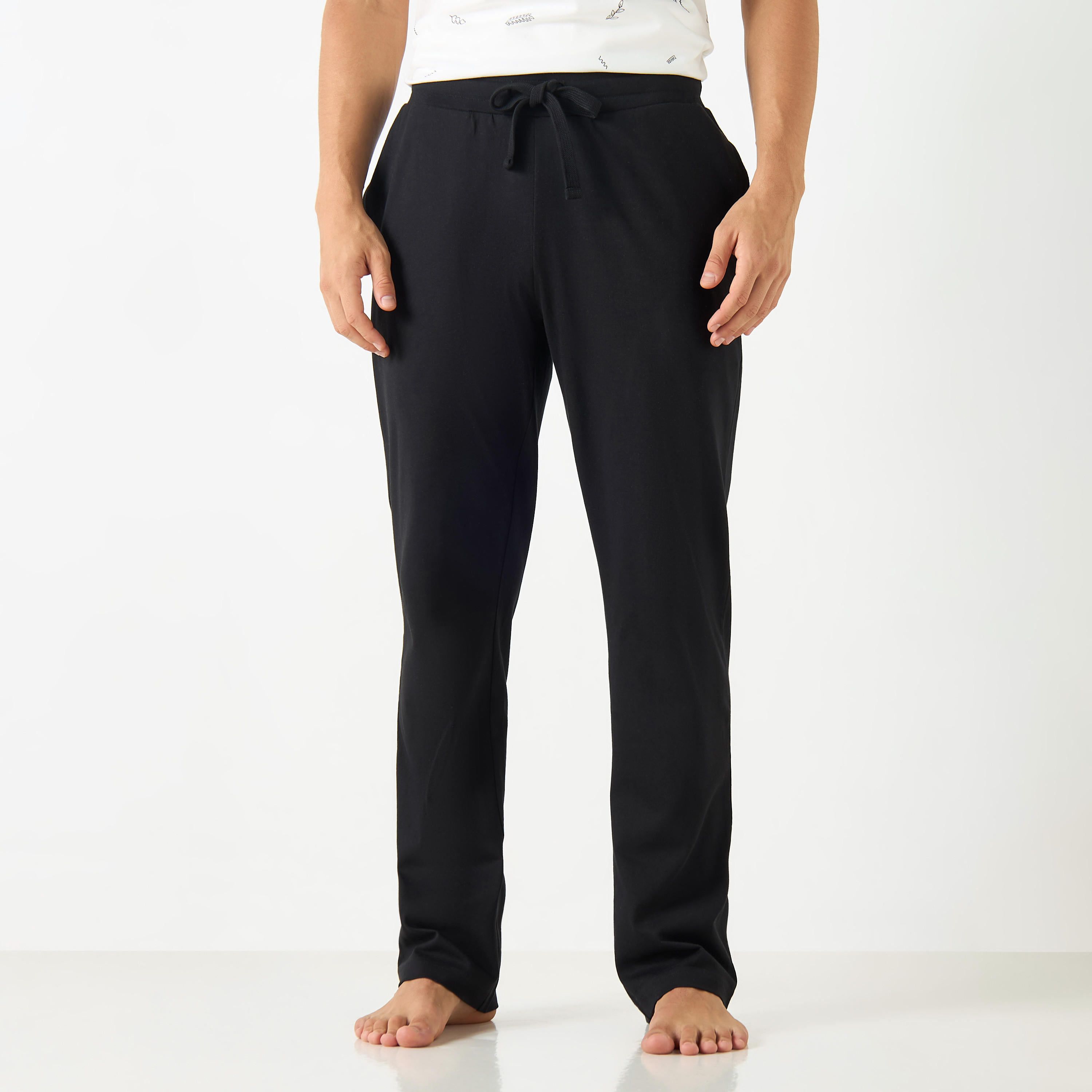 Printed Crew Neck T-shirt and Track Pants Set-men-clothing-nightwear-sets-image-3