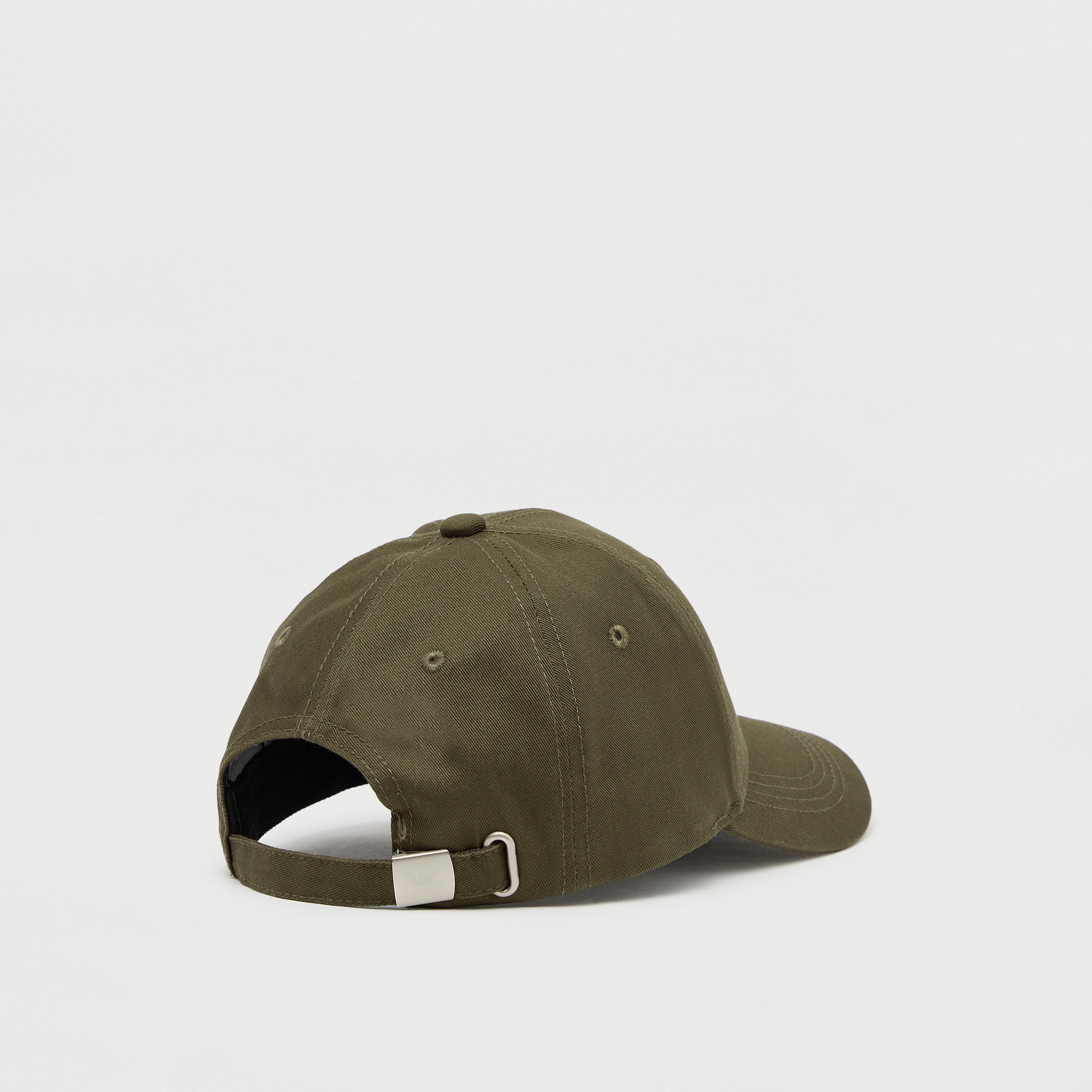 Stitch Detail Cap with Strap Back Buckle Closure-men-caps-image-4