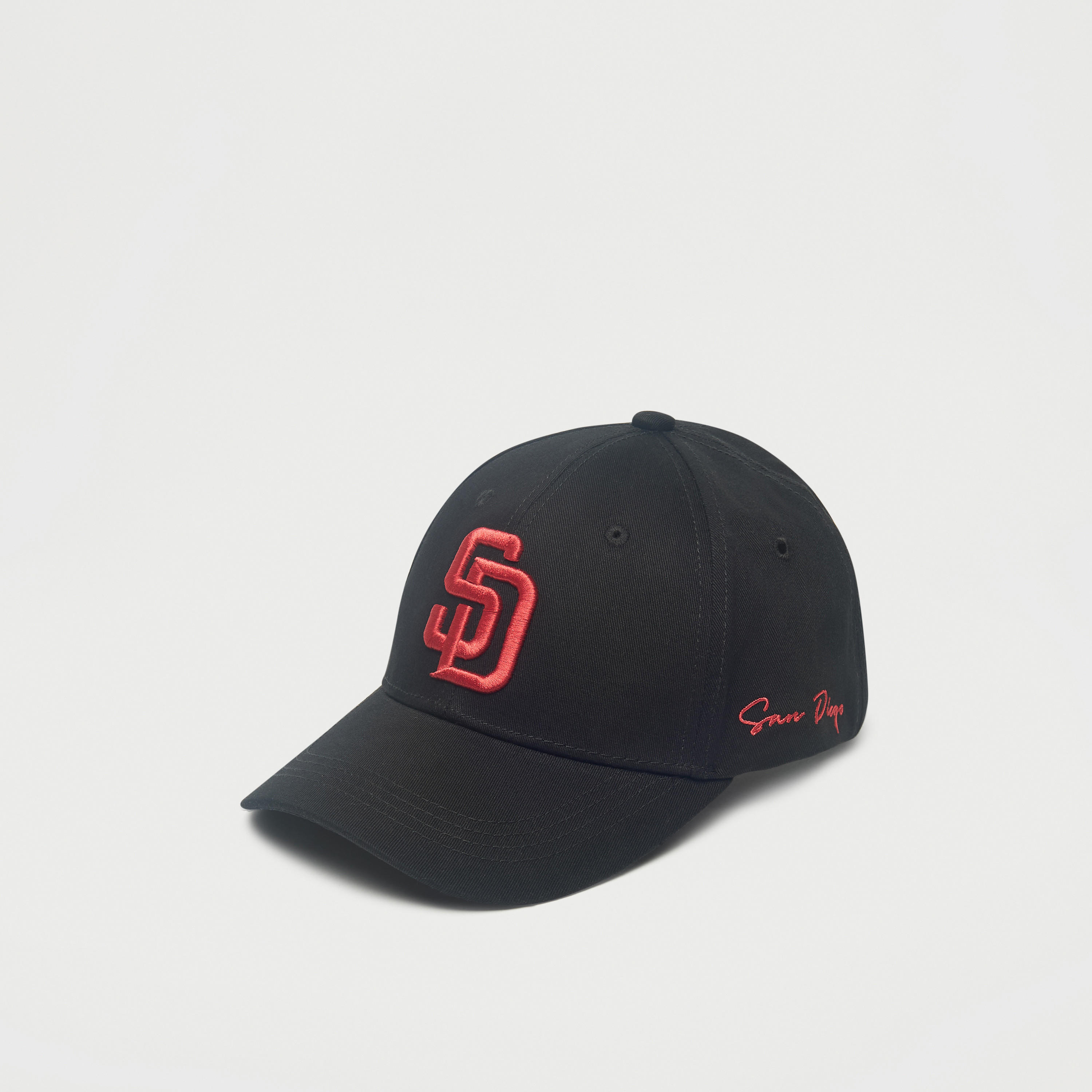Embroidered Cap with Buckled Strap Closure-men-caps-image-1