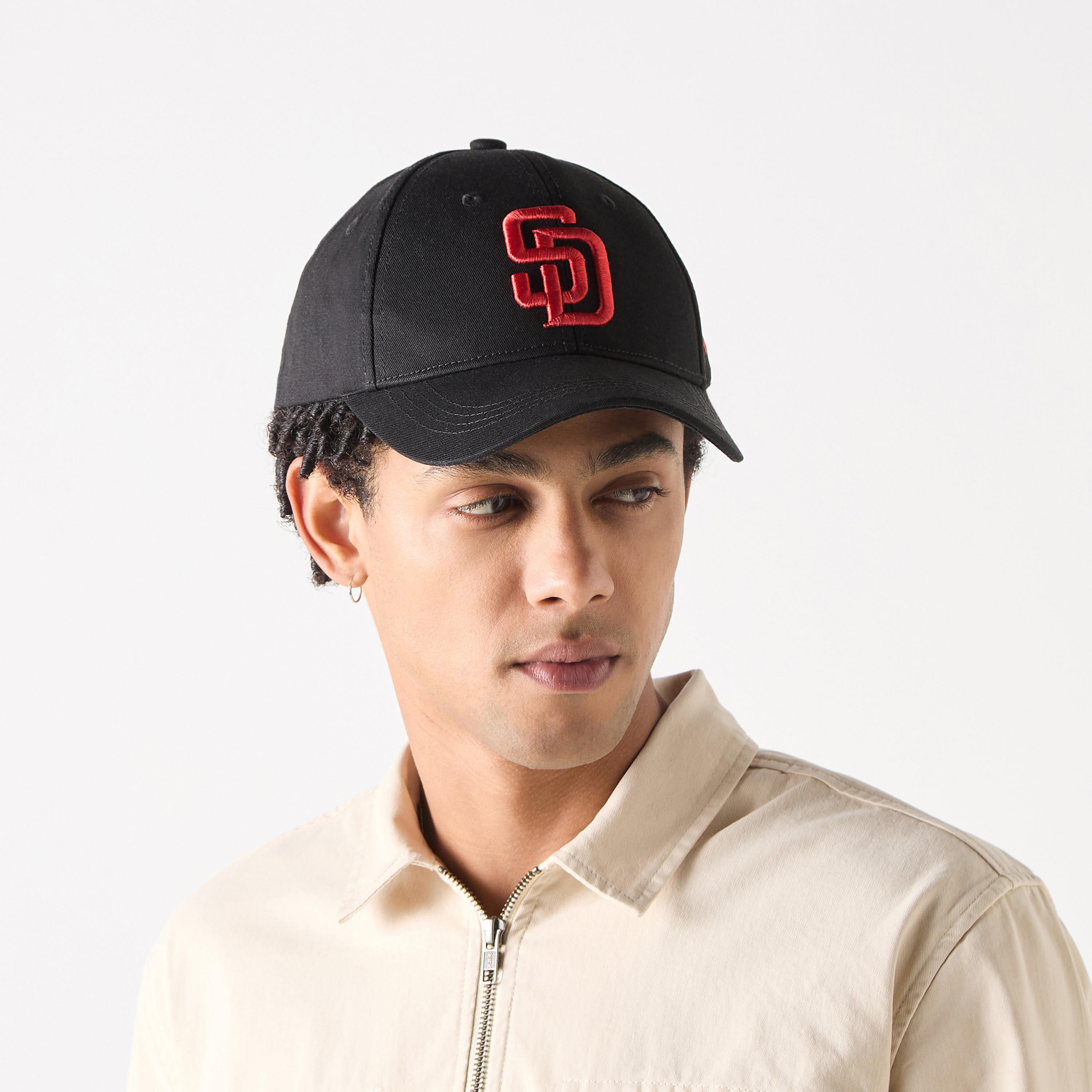 Embroidered Cap with Buckled Strap Closure-men-caps-image-2