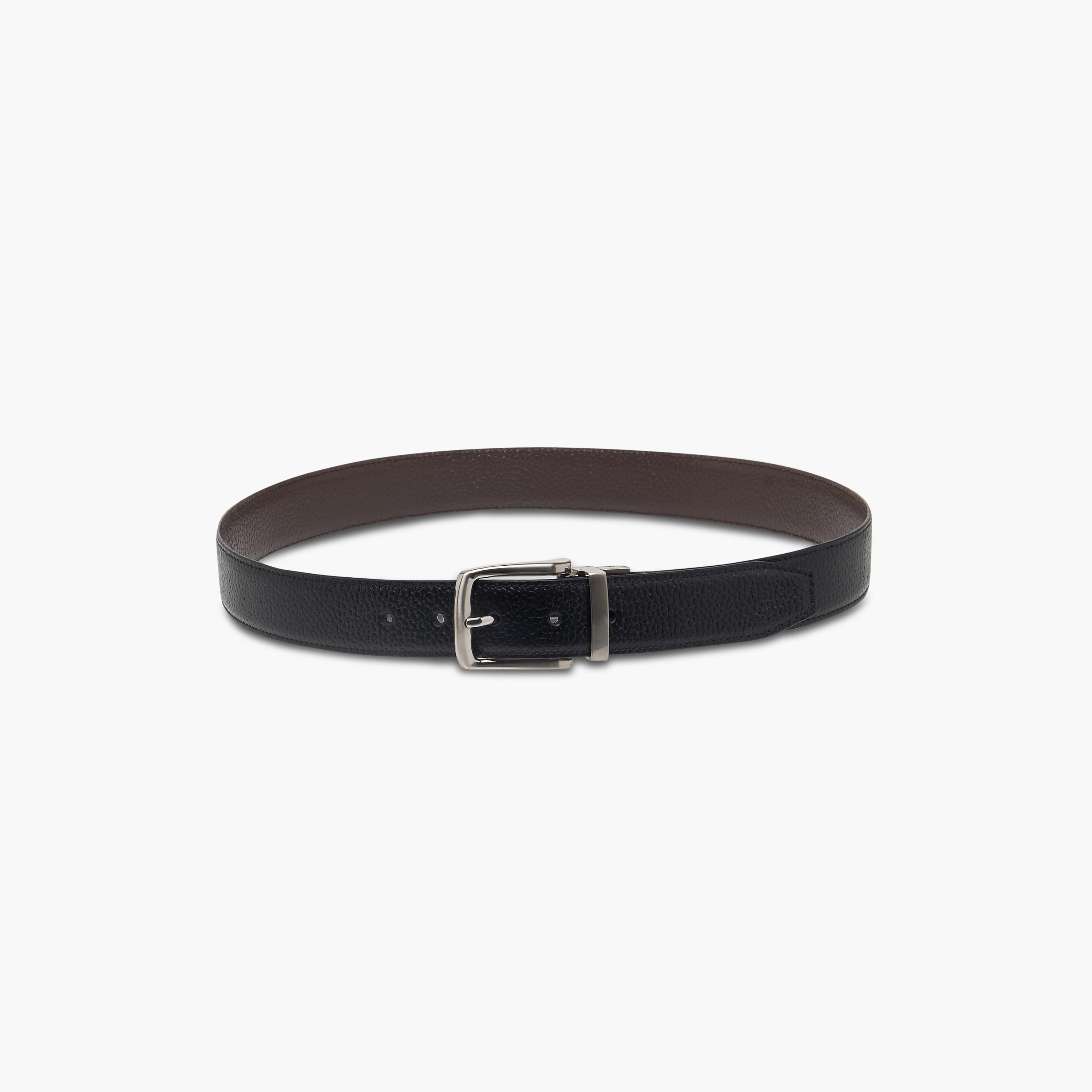 حزام جلد بارز الملمس على الوجهين بإبزيم بدبوس إغلاق-men-beltsandwallets-belts-image-2