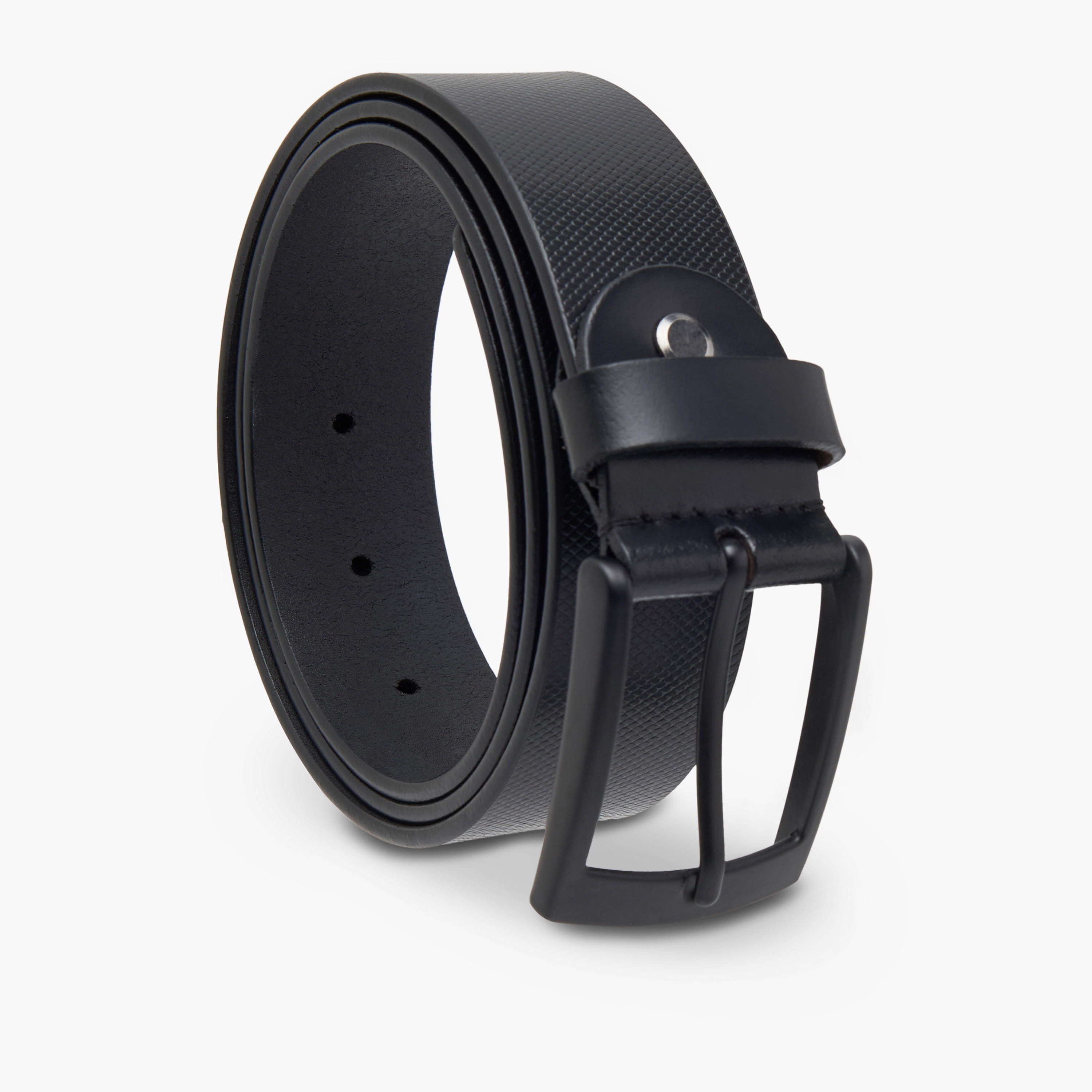 Textured Leather Belt with Pin Buckle Closure-men-beltsandwallets-belts-image-1
