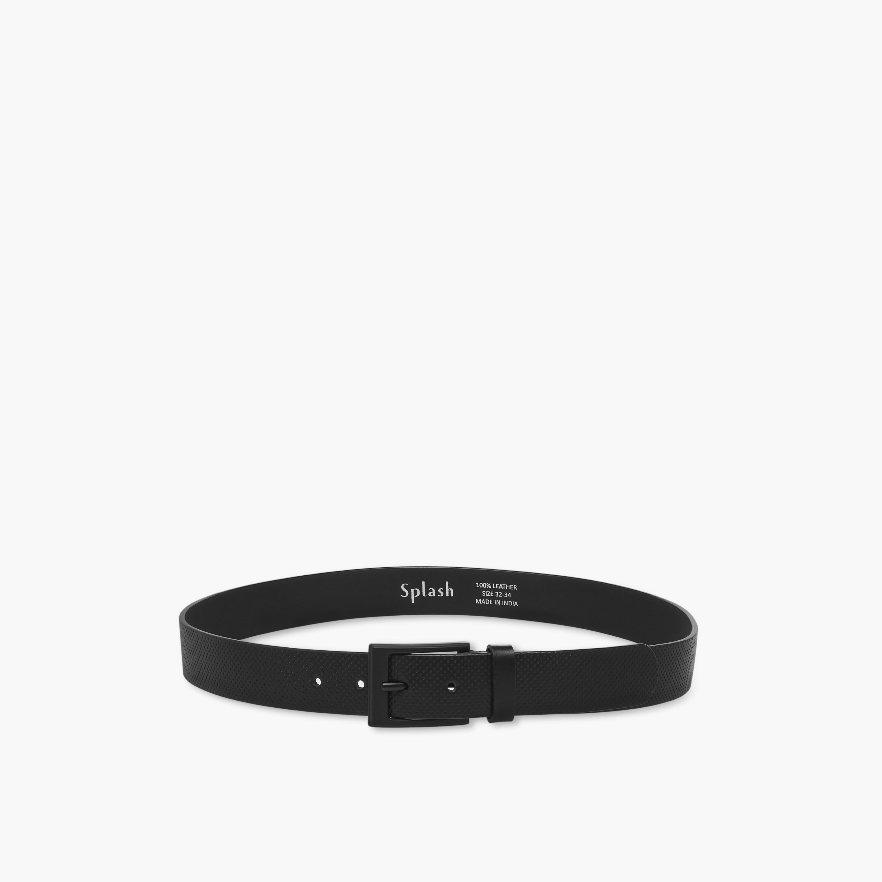 حزام جلد بارز الملمس بإبزيم للإغلاق-men-beltsandwallets-belts-image-4