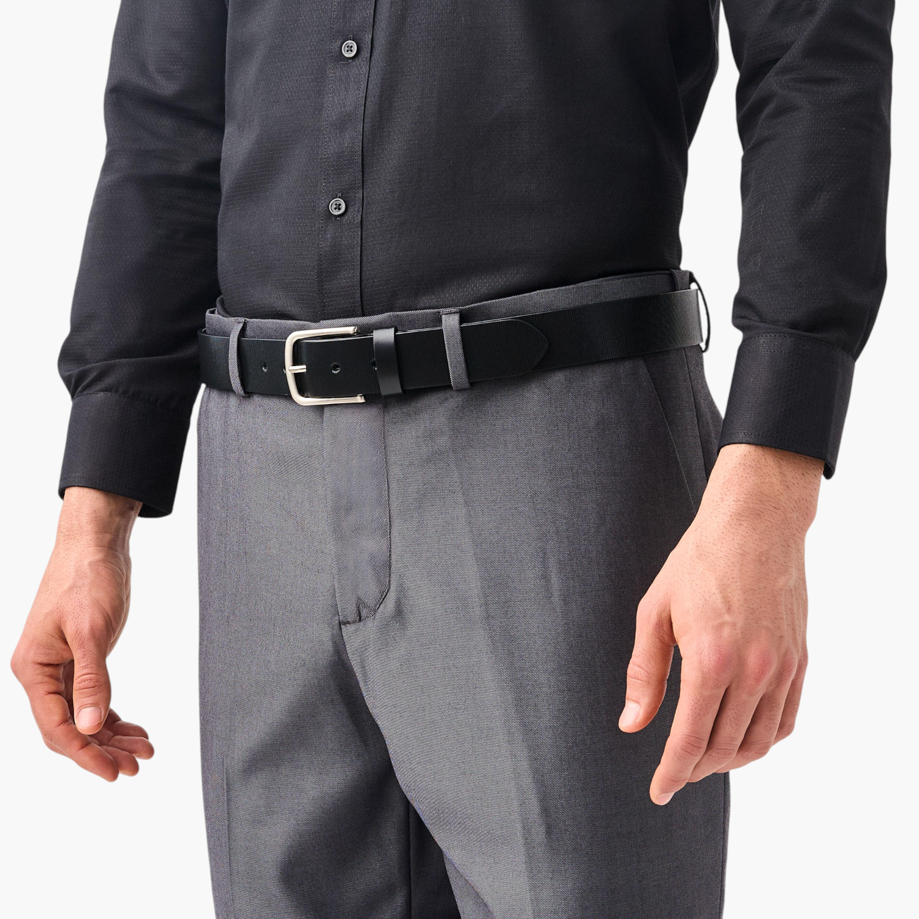 حزام جلد بارز الملمس بإبزيم بدبوس للإغلاق-men-beltsandwallets-belts-image-5