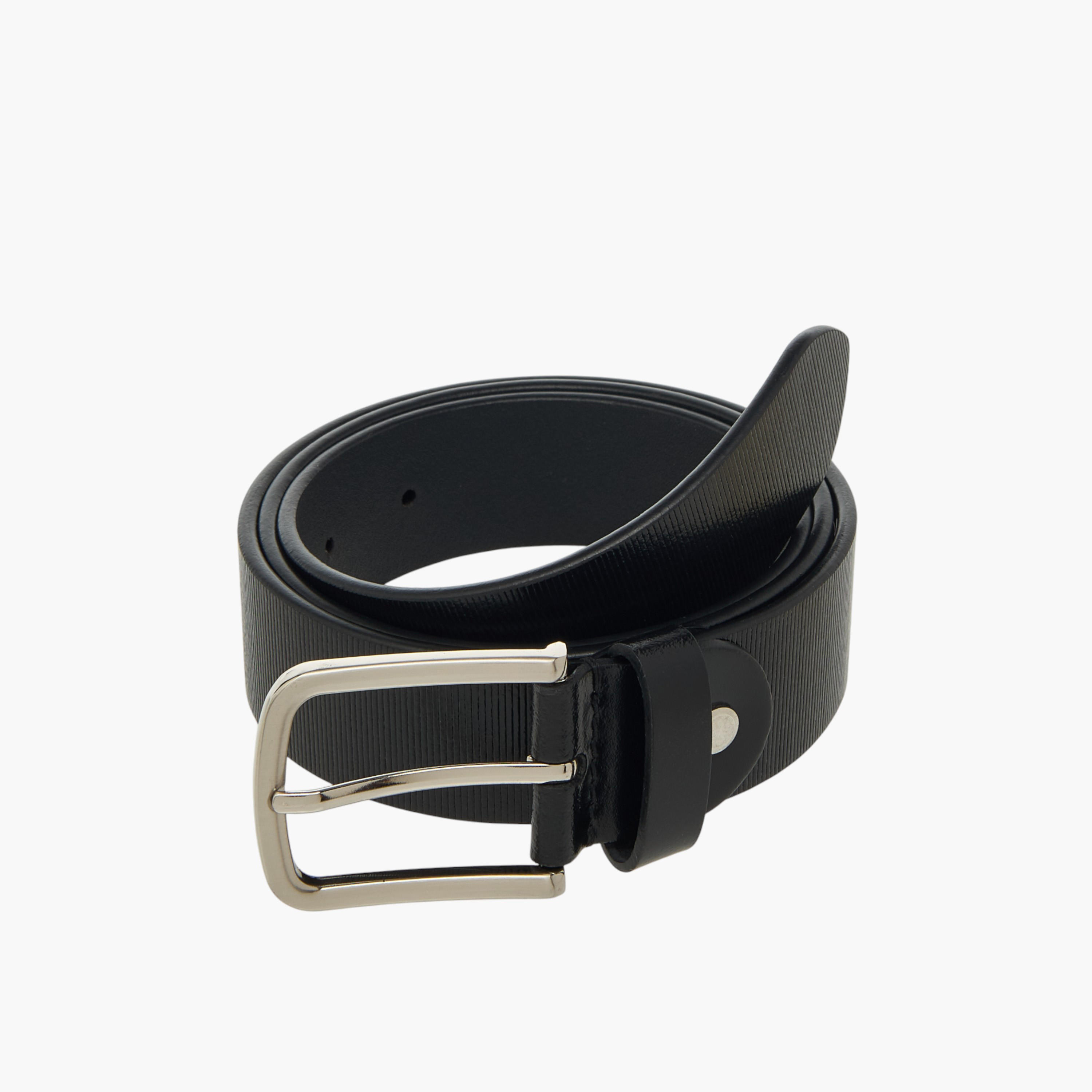 حزام جلد بارز الملمس بإبزيم بدبوس للإغلاق-men-beltsandwallets-belts-image-4