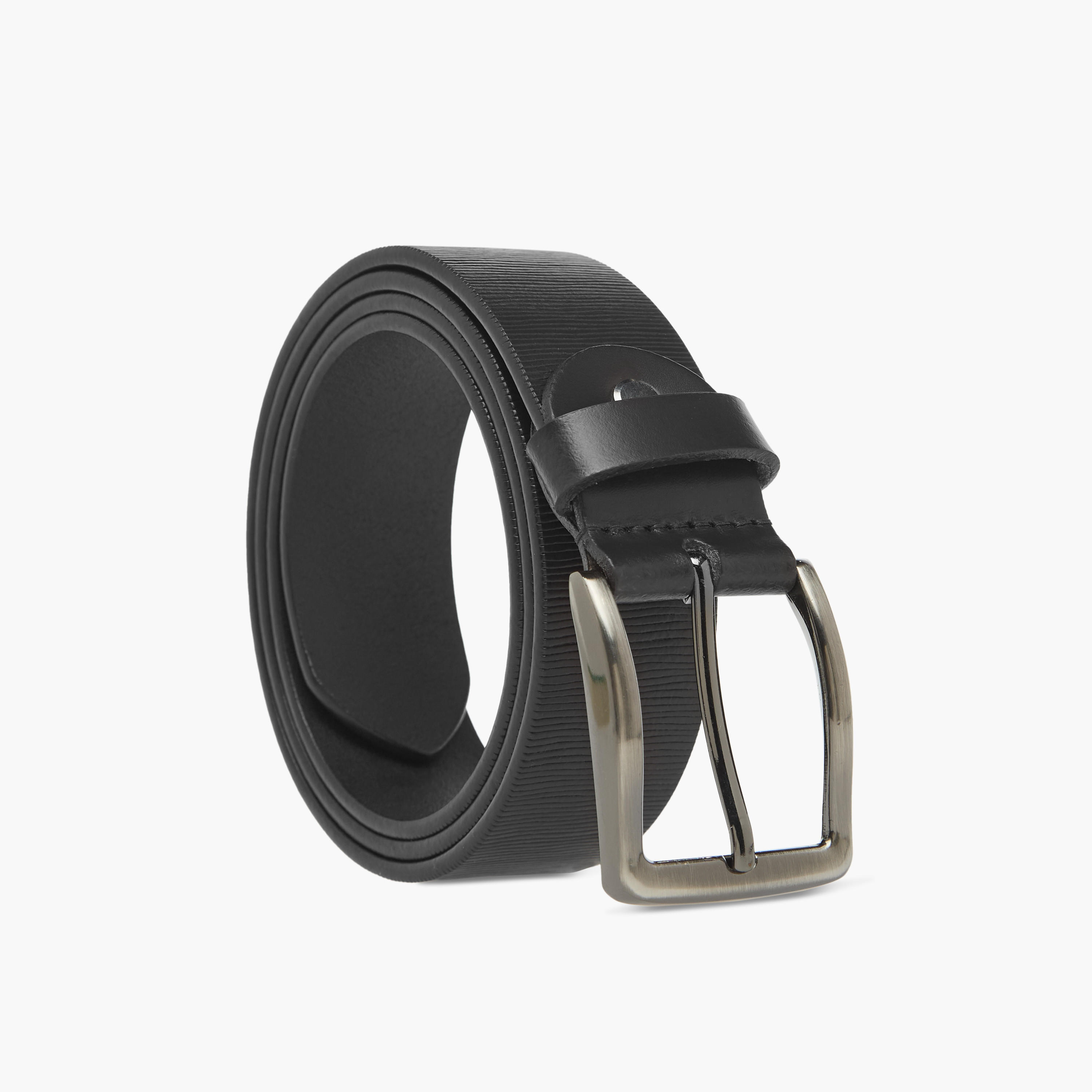 Textured Leather Belt with Pin Buckle Closure-men-beltsandwallets-belts-image-1
