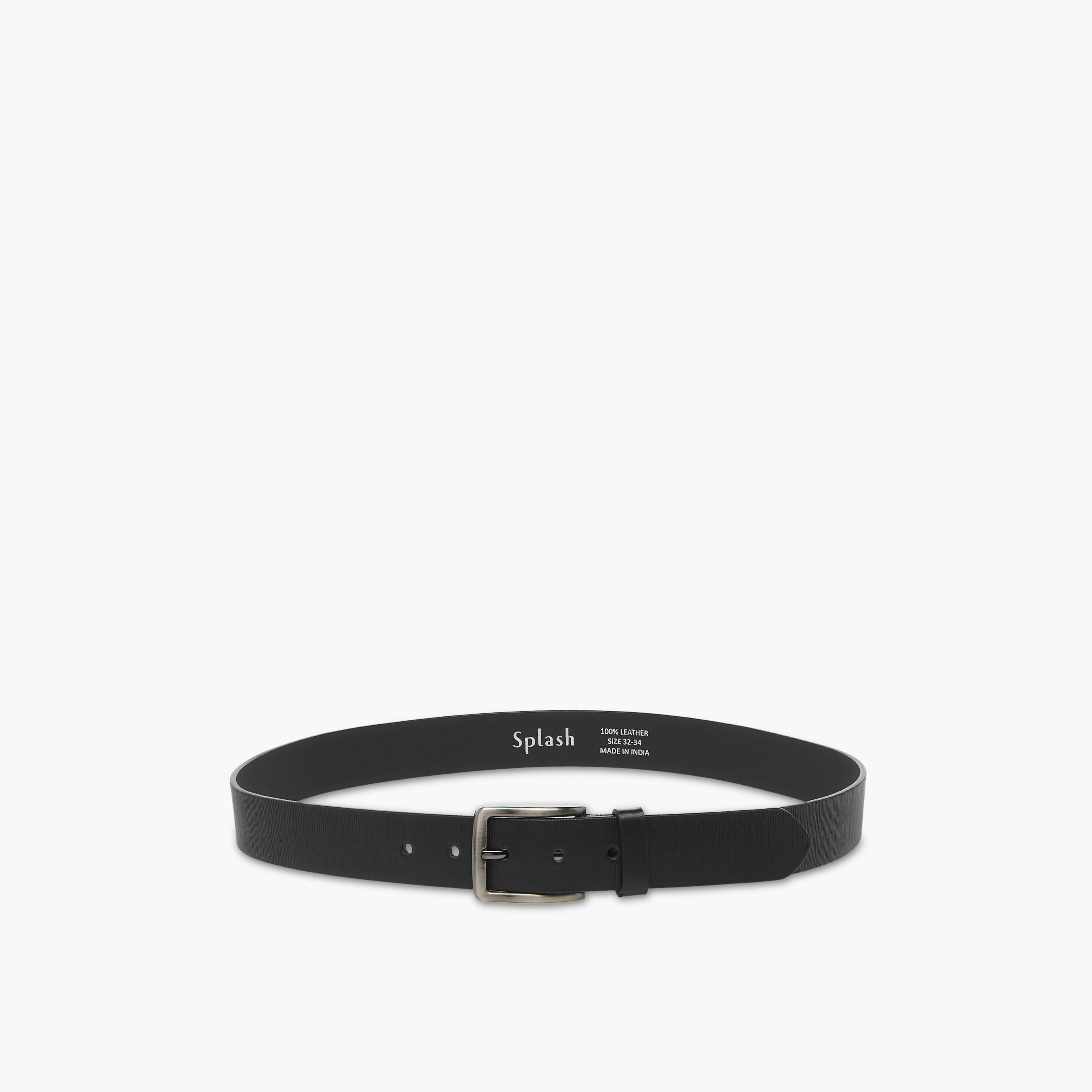 حزام جلد بارز الملمس بإبزيم إغلاق-men-beltsandwallets-belts-image-6