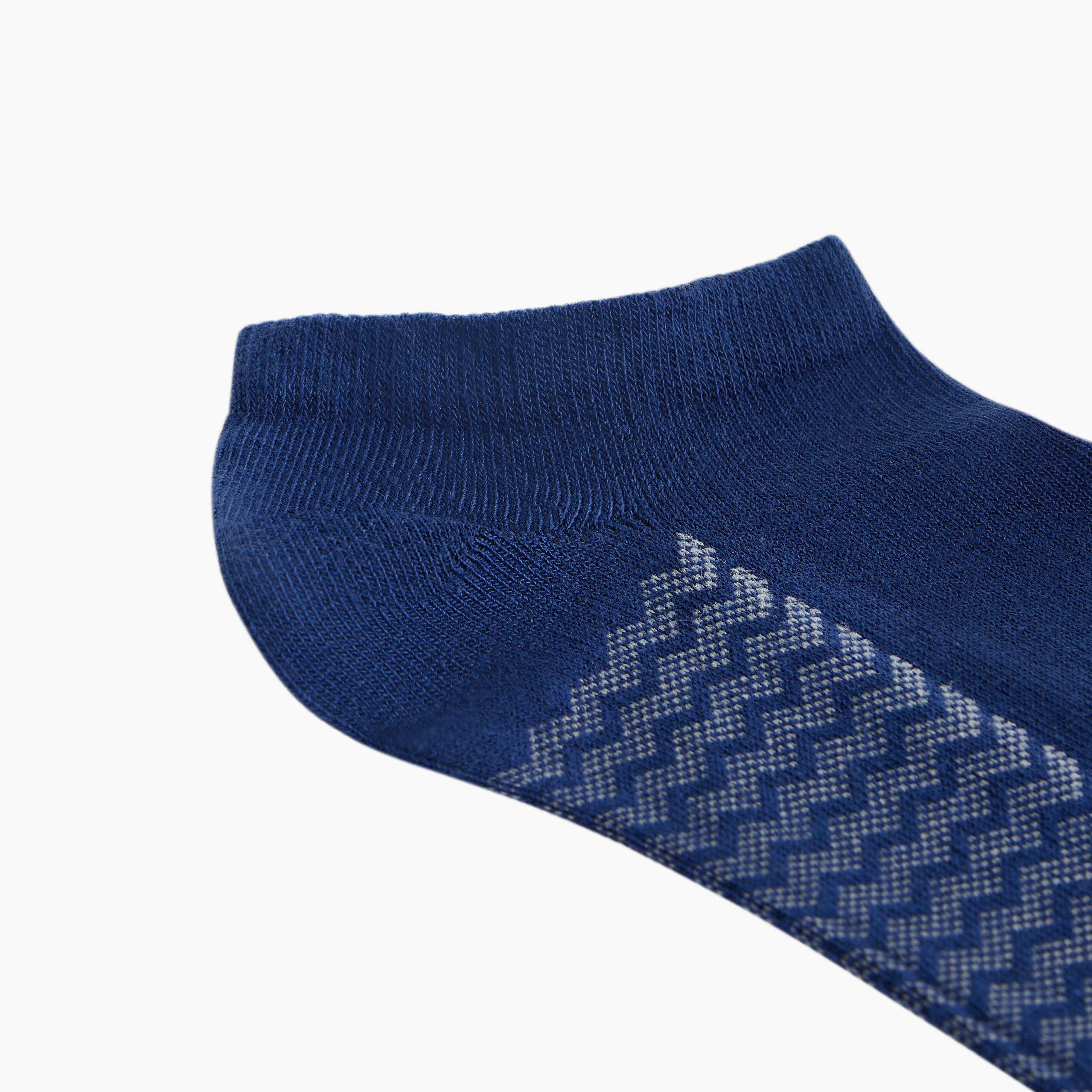 طقم جوارب بارزة الملمس 3 أزواج غير وبرية بطول الكاحل-men-socks-image-2