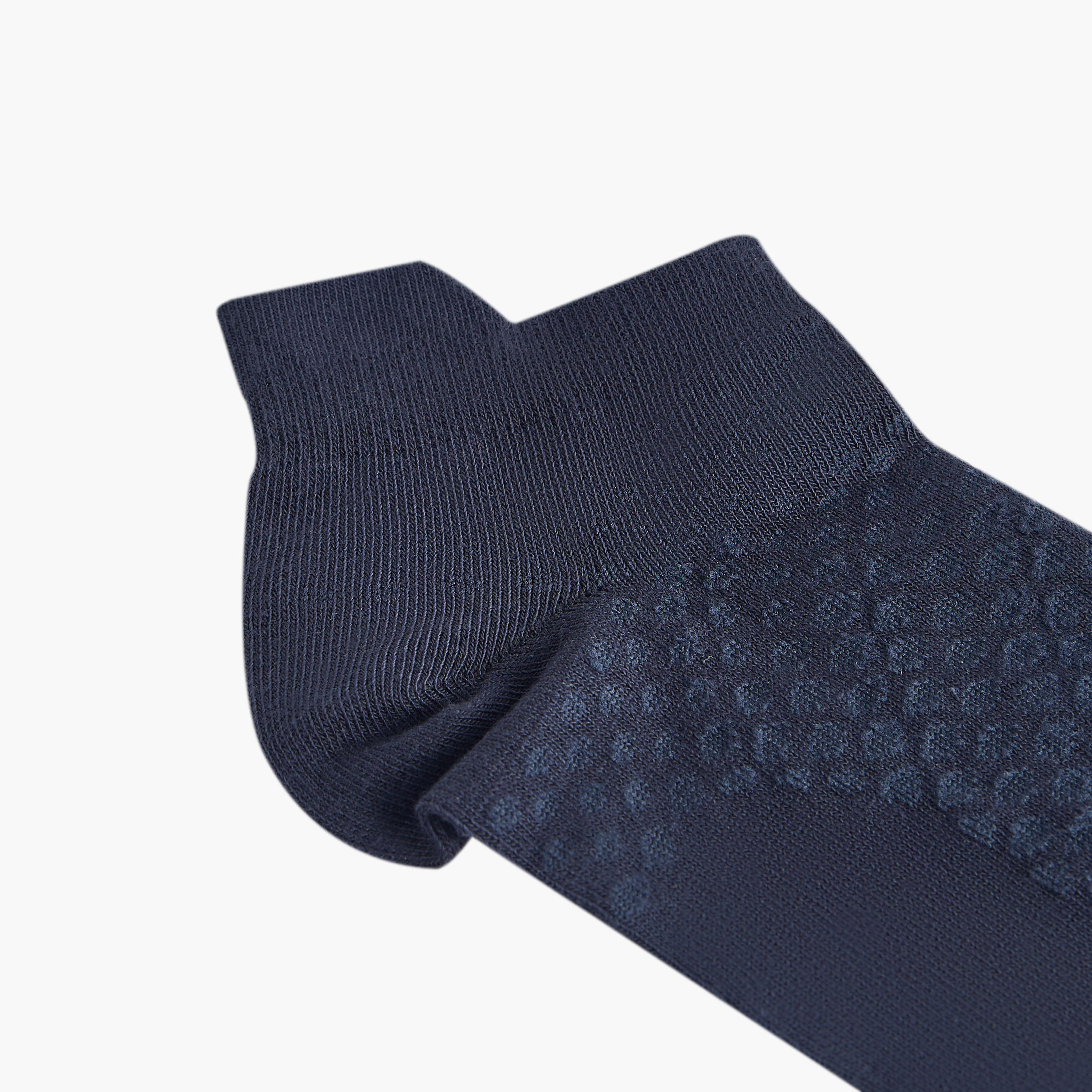 طقم جوارب 3 أزواج بارزة الملمس بطول الكاحل-men-socks-image-4
