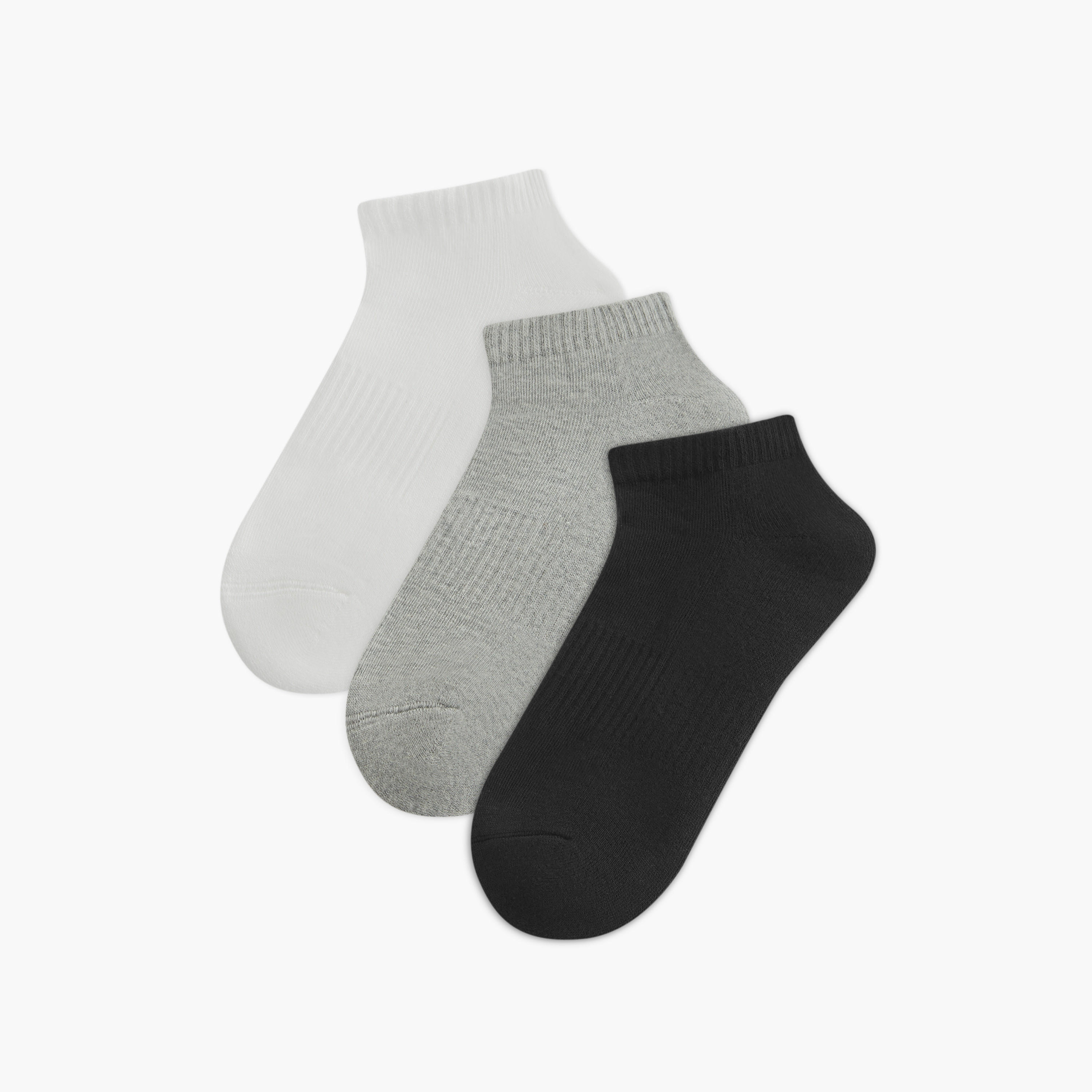 طقم جوارب 3 أزواج بارزة الملمس بطول الكاحل-men-socks-image-5