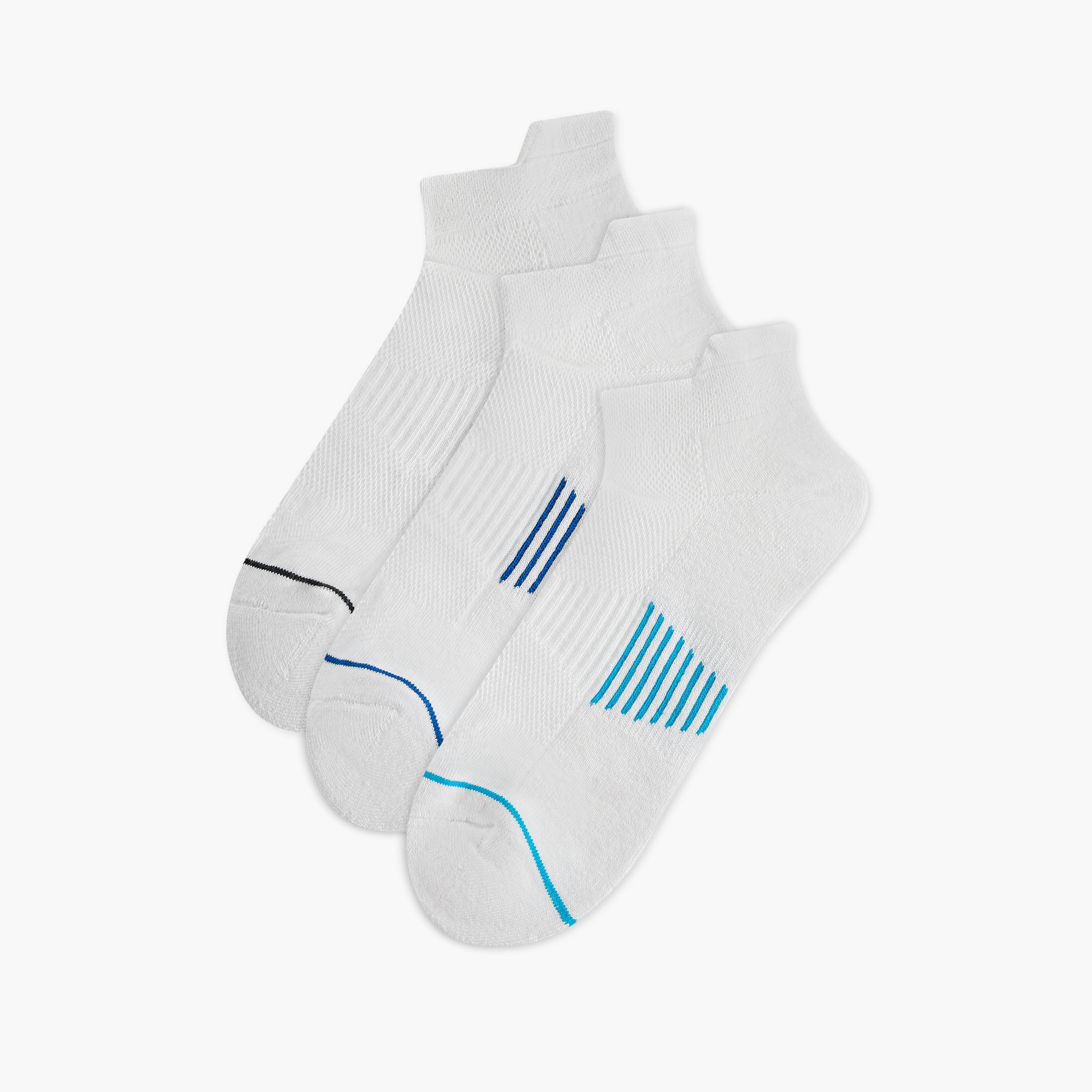 طقم جوارب 3 أزواج بارزة الملمس نصف تيري بطول الكاحل-men-socks-image-1