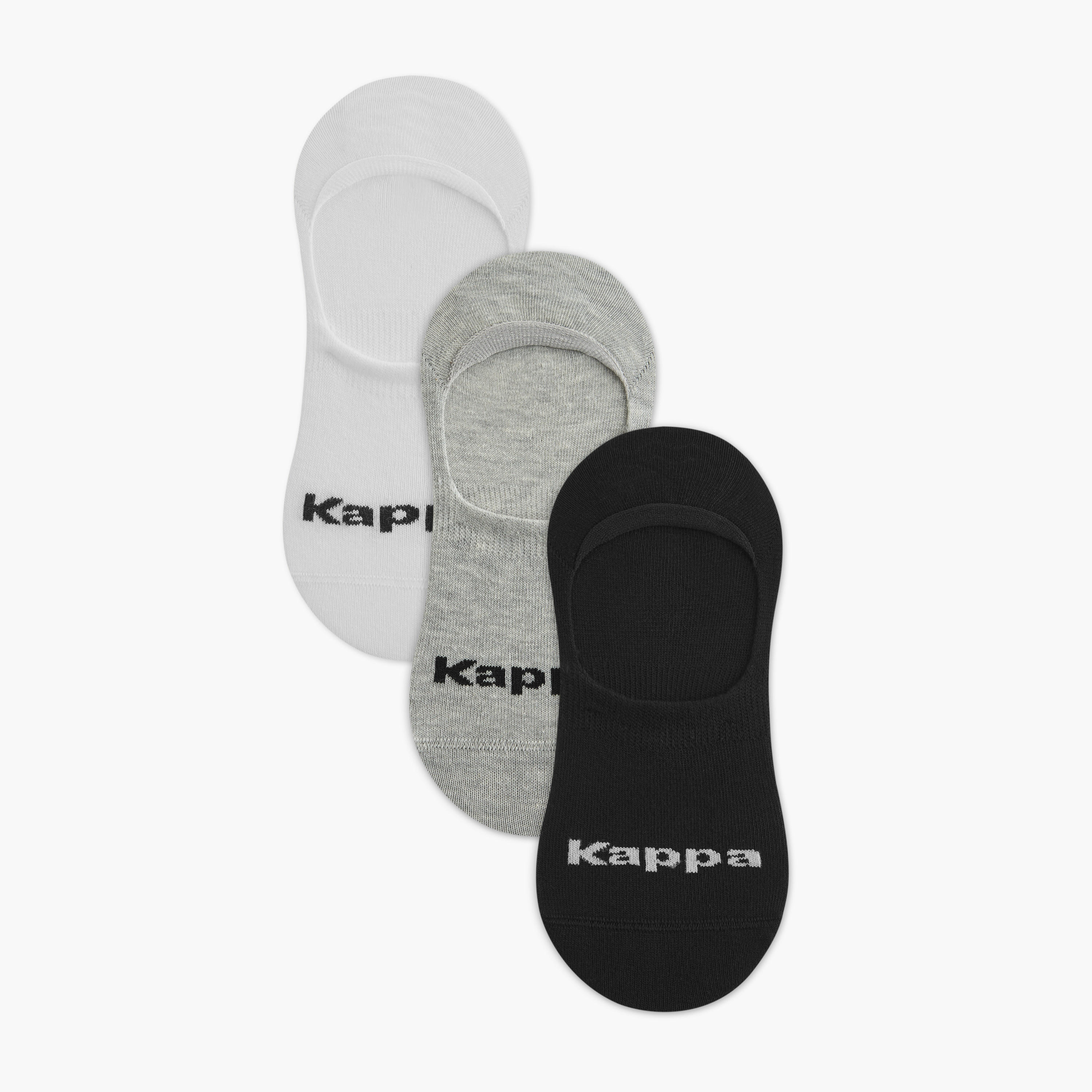 طقم جوارب 3 أزواج غير مرئية وغير وبرية بطبعات شعار من كابا-men-socks-image-1