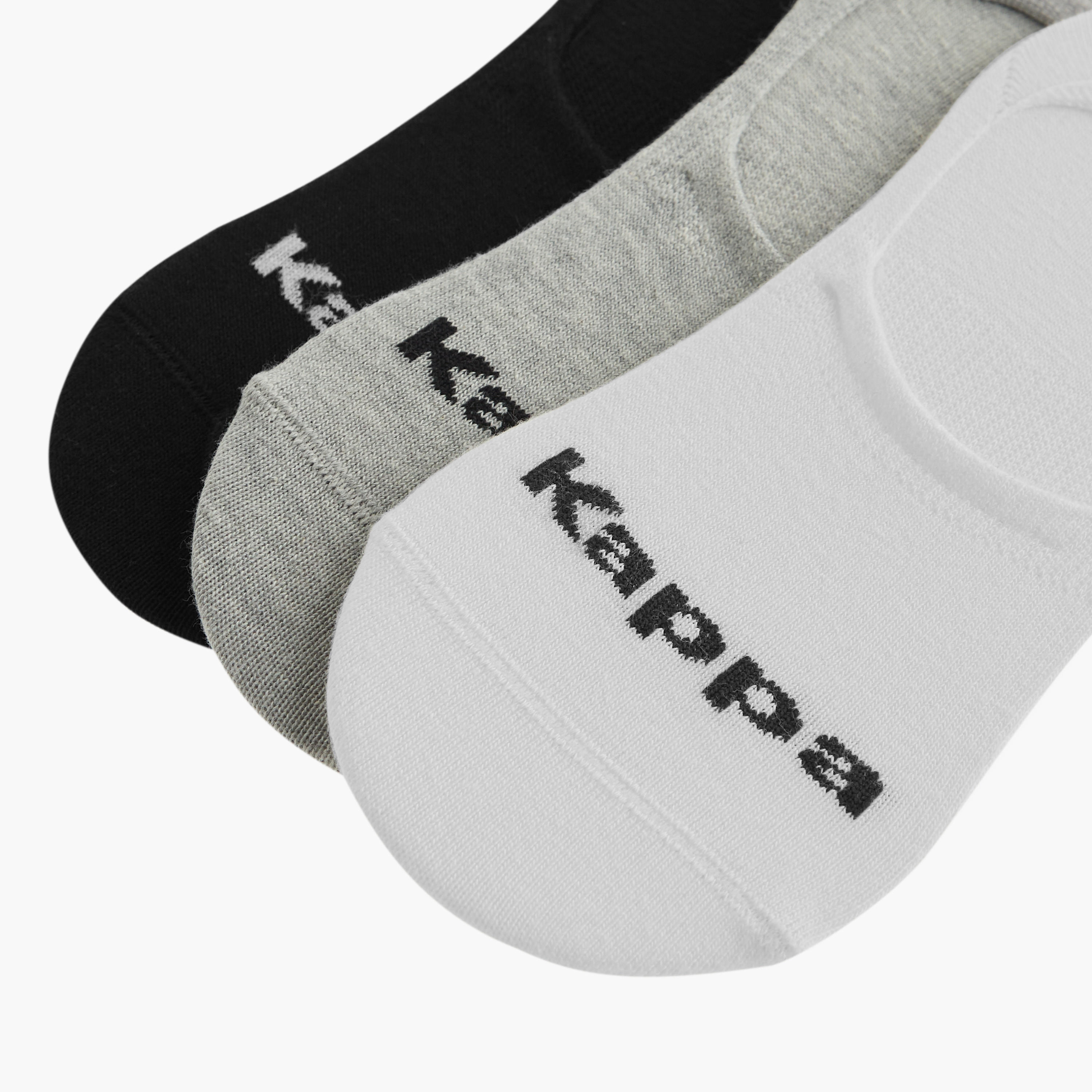 طقم جوارب 3 أزواج غير مرئية وغير وبرية بطبعات شعار من كابا-men-socks-image-3