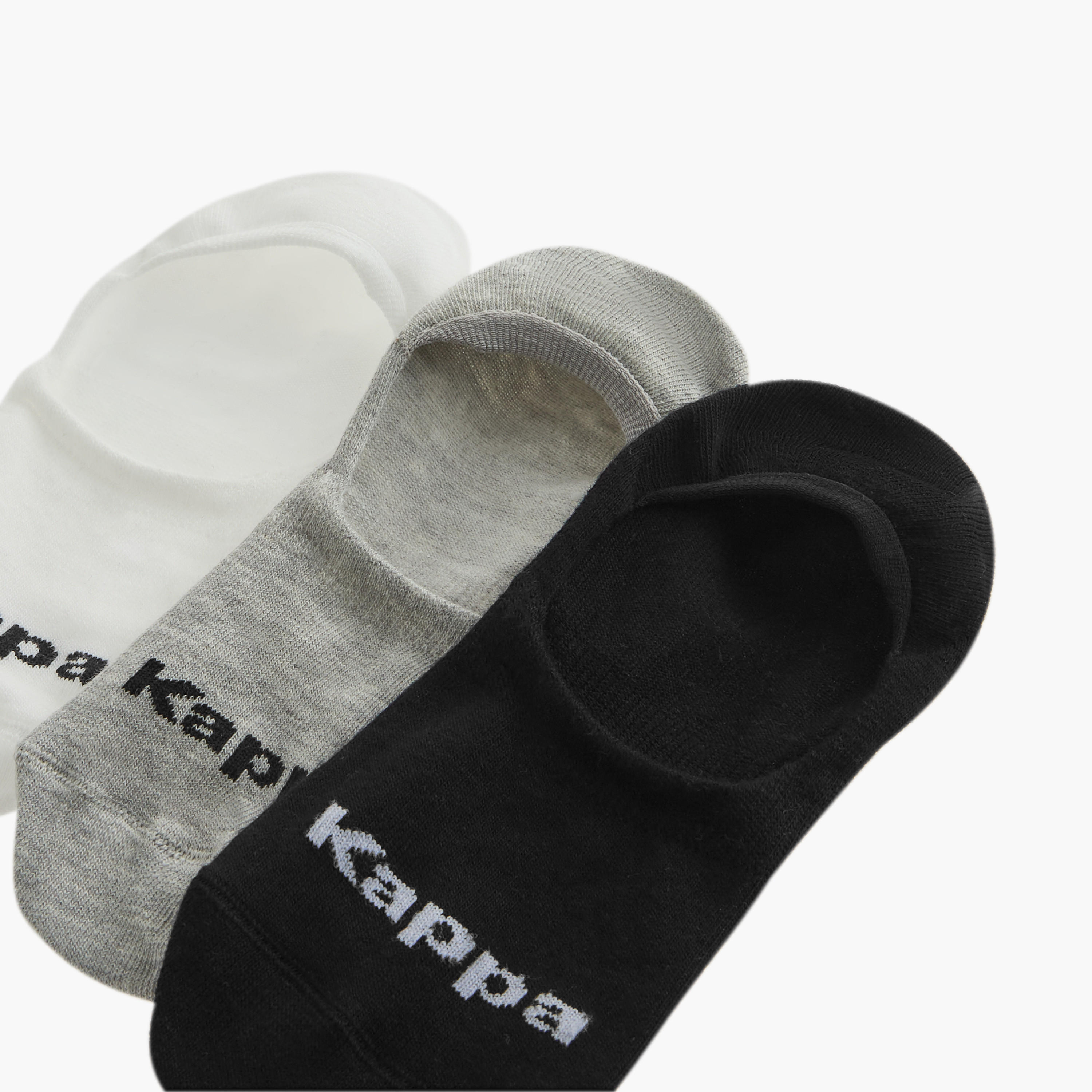 طقم جوارب 3 أزواج غير مرئية وغير وبرية بطبعات شعار من كابا-men-socks-image-4