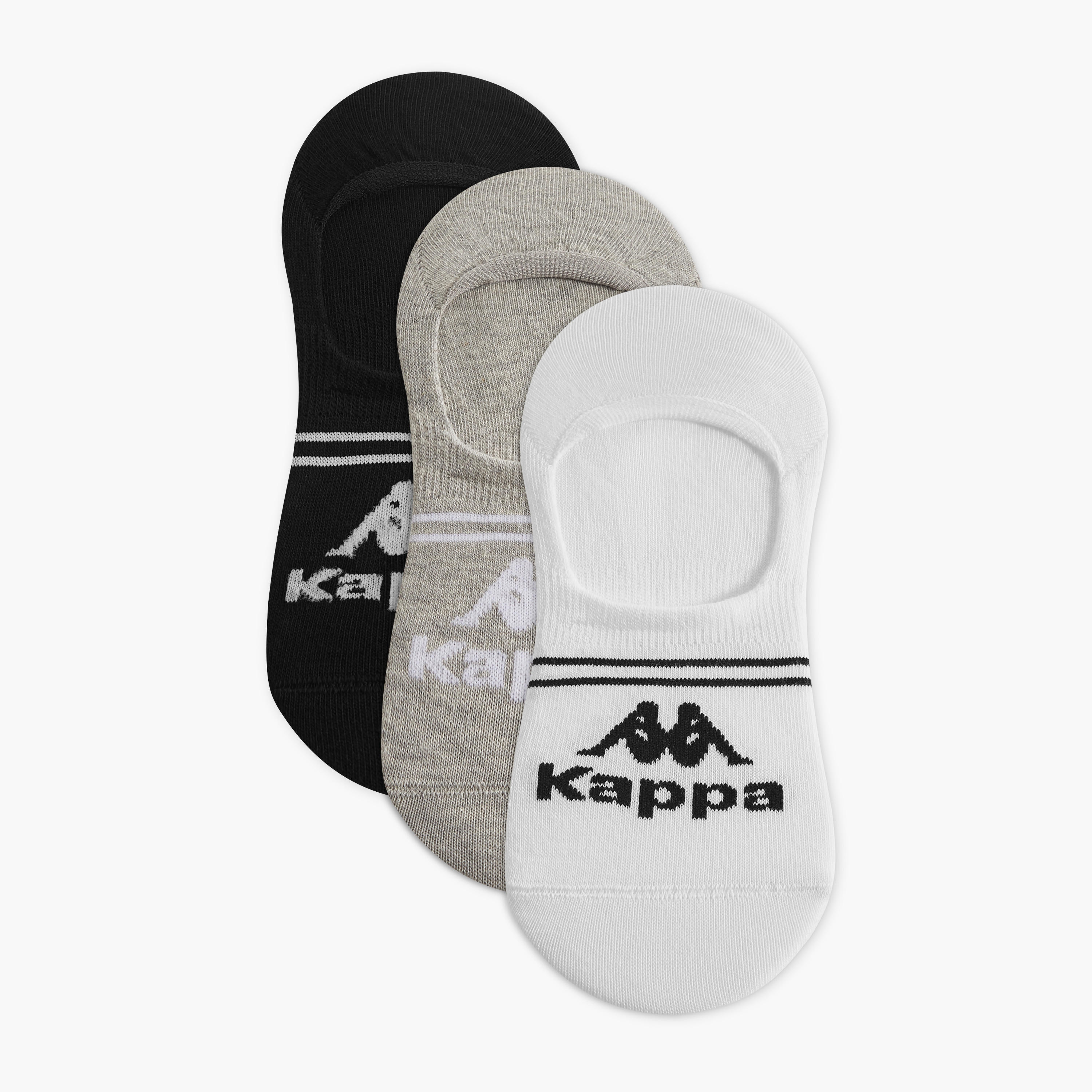 طقم جوارب غير مرئية 3 أزواج بطبعات شعار من كابا-men-socks-image-1
