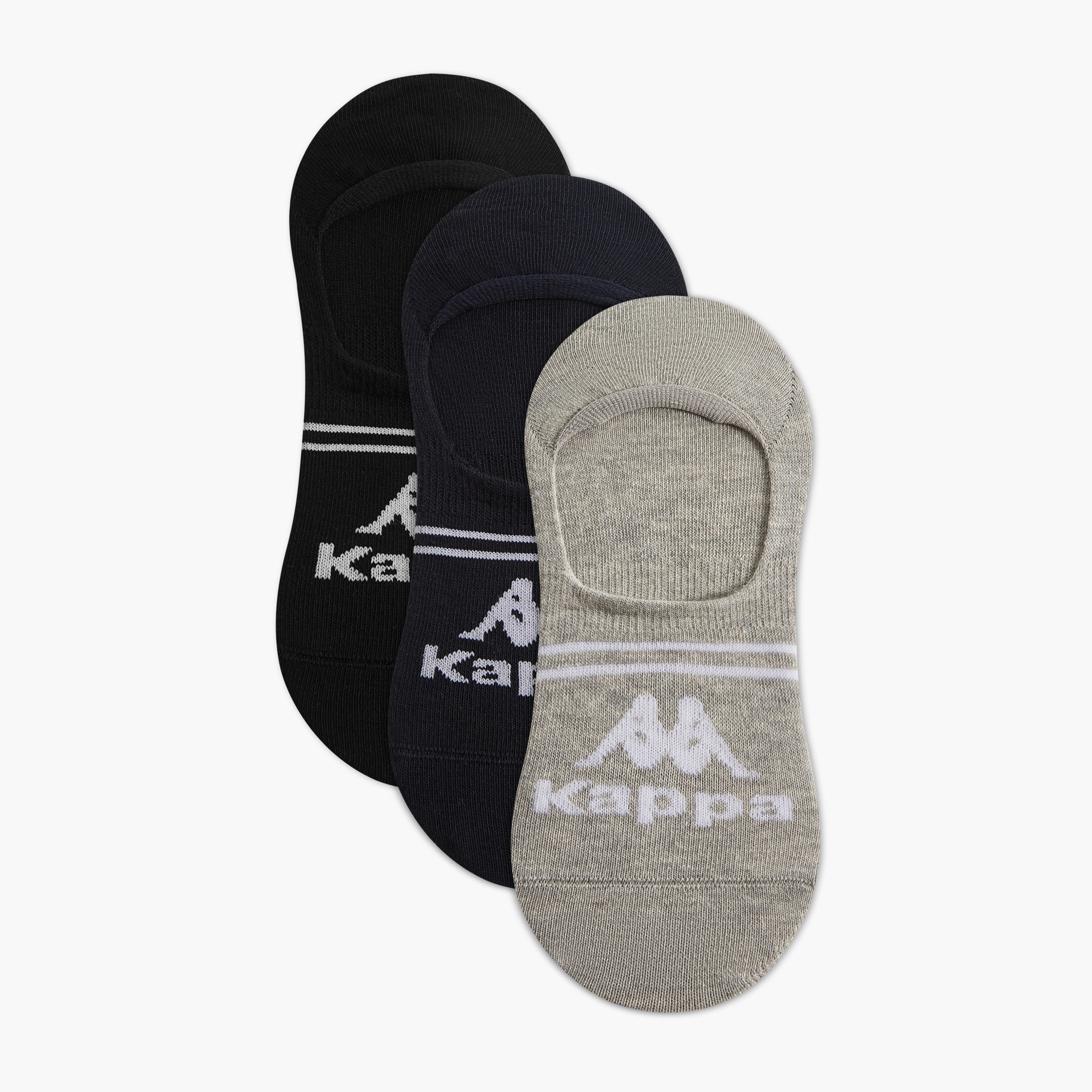 طقم جوارب غير مرئية 3 أزواج بطبعات شعار من كابا-men-socks-image-1