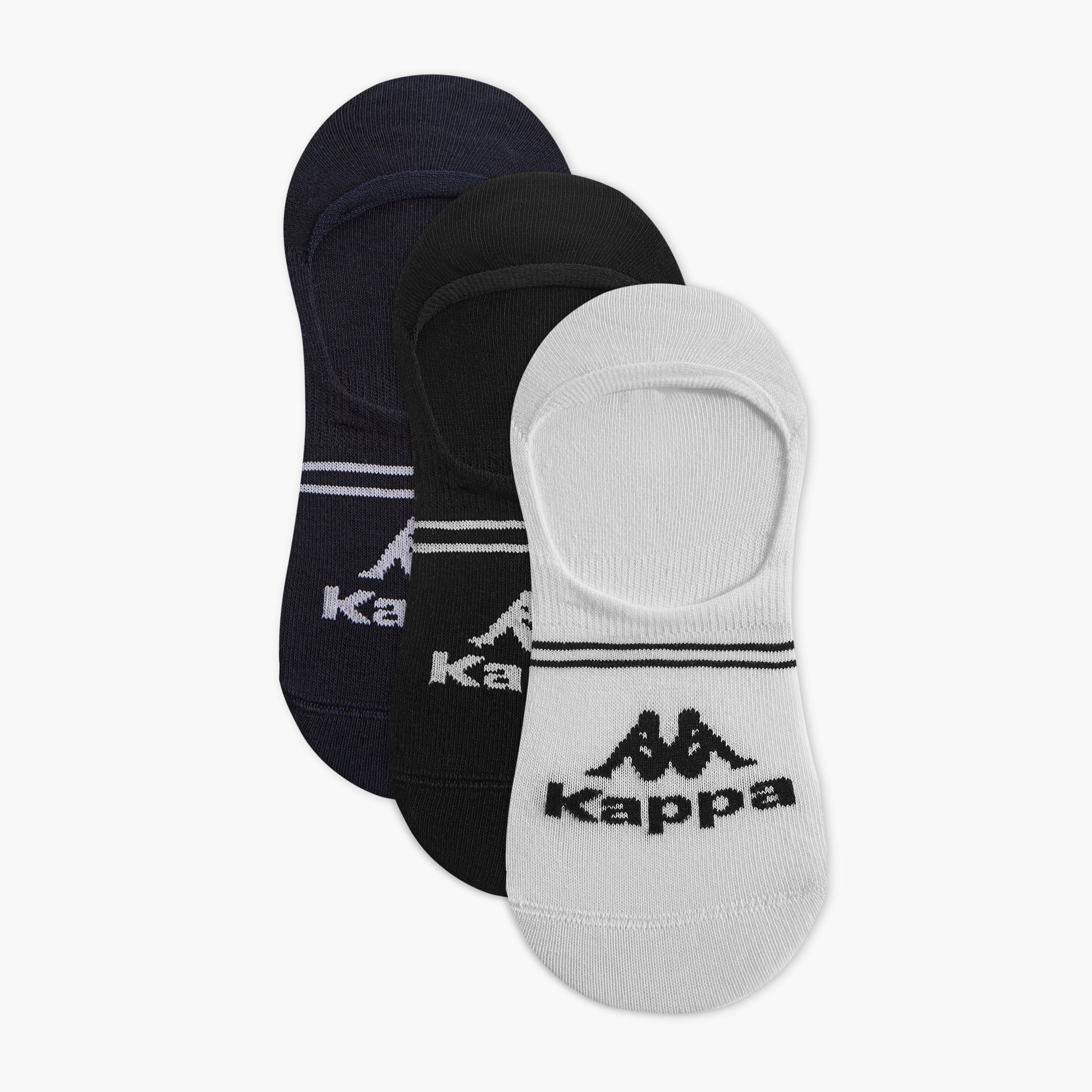 طقم جوارب غير مرئية 3 أزواج بطبعات شعار من كابا-men-socks-image-1