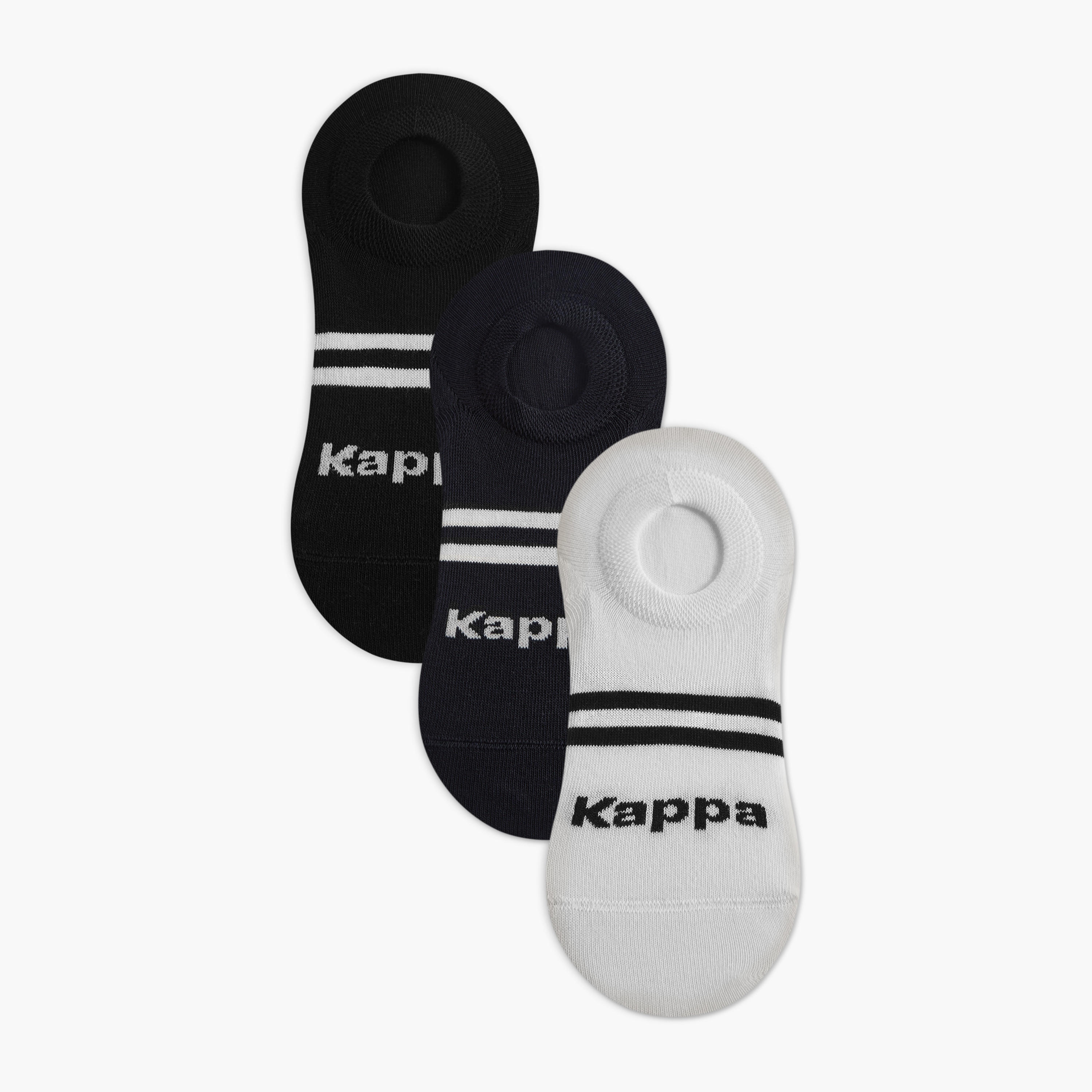 طقم جوارب 3 أزواج غير مرئية بطبعات شعار من كابا-men-socks-image-1