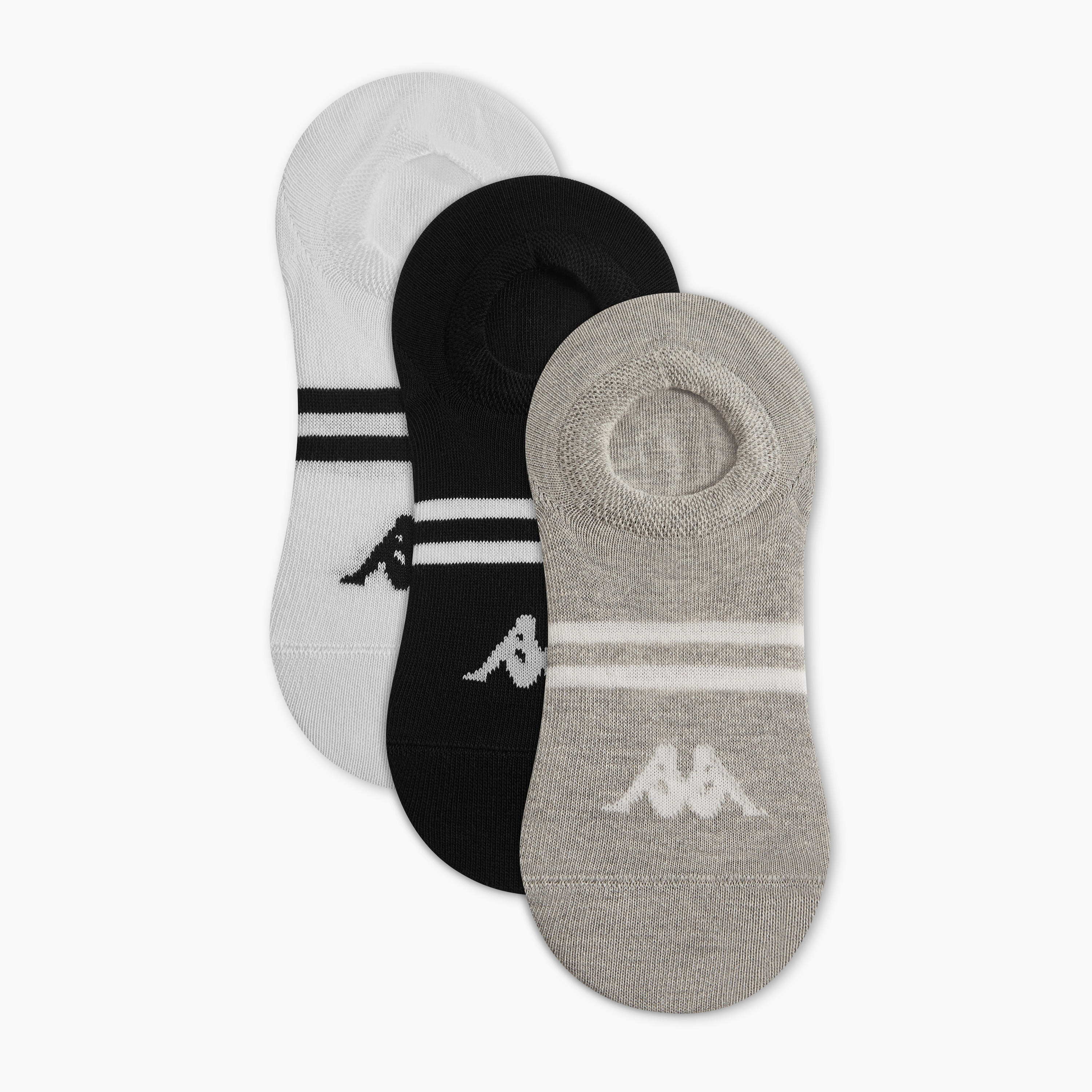 طقم جوارب غير مرئية 3 أزواج بطبعات شعار من كابا-men-socks-image-1