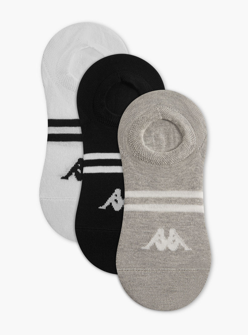طقم جوارب غير مرئية 3 أزواج بطبعات شعار من كابا-men-socks-image-1