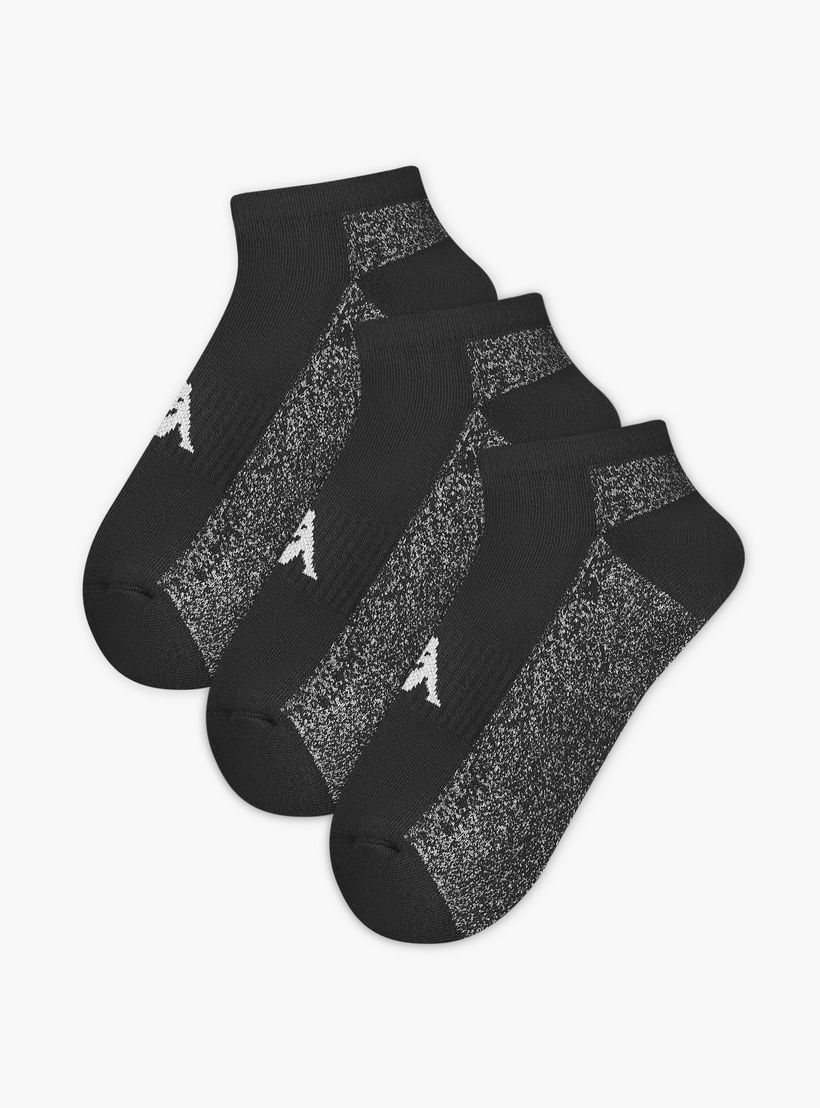 طقم جوارب 3 أزواج بطول الكاحل وطبعات شعار من كابا-men-socks-image-1