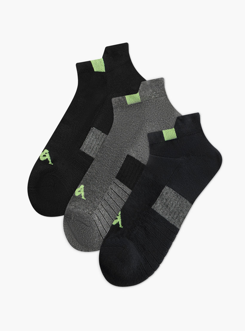 Set of 3 - Kappa Logo Detail Ankle Length Socks-men-socks-image-1