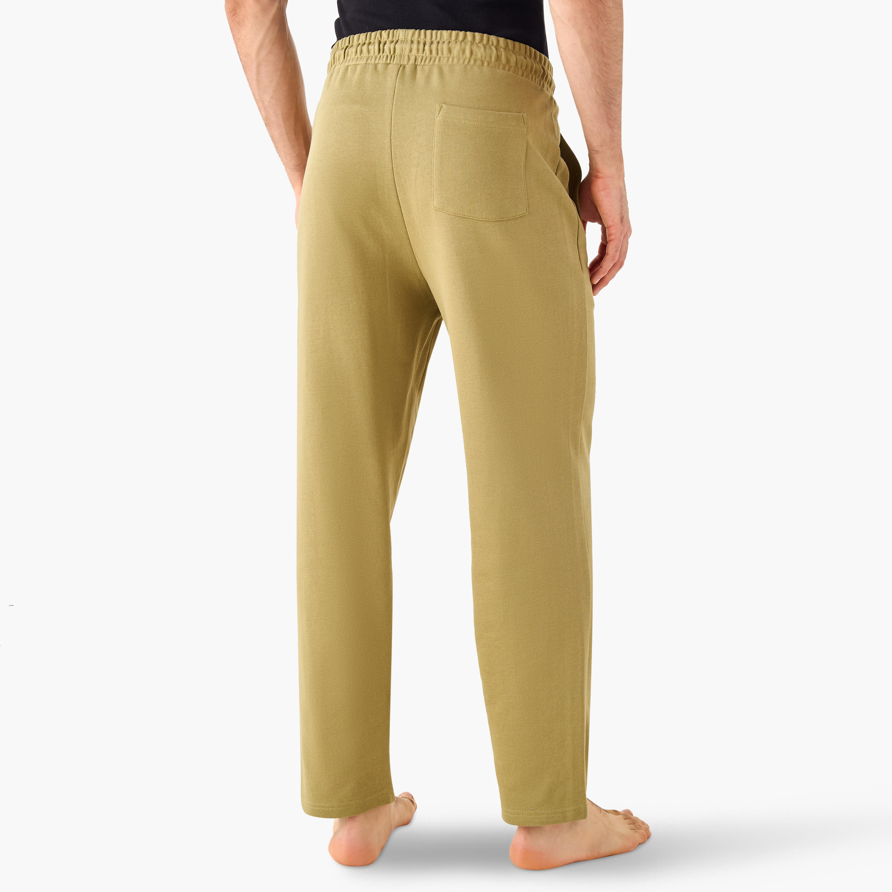 بنطلون بيجاما بحزام خصر مطاطي وجيوب-men-clothing-nightwear-pyjamaandshorts-image-3