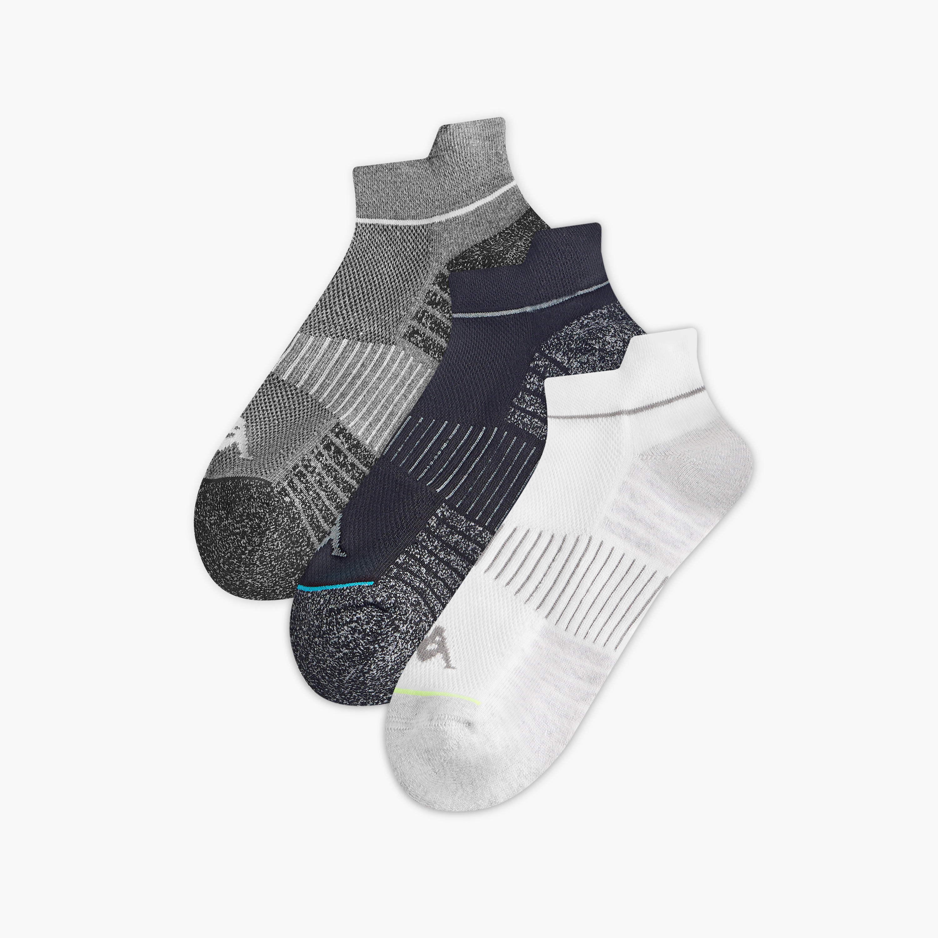 طقم جوارب 3 أزواج نصف تيري بطبعات وطول الكاحل-men-socks-image-1