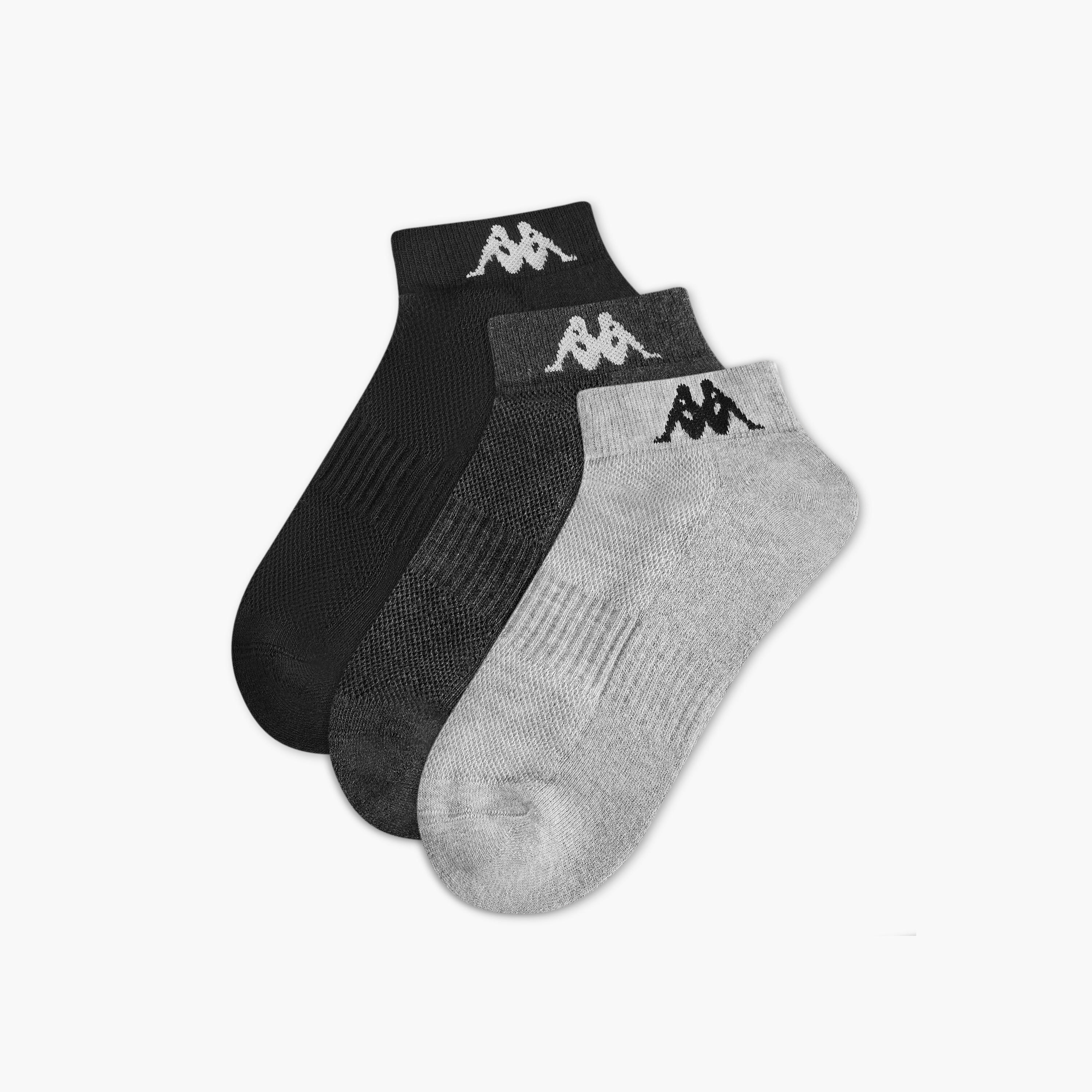 طقم جوارب 3 أزواج نصف تيري بطول الكاحل-men-socks-image-1
