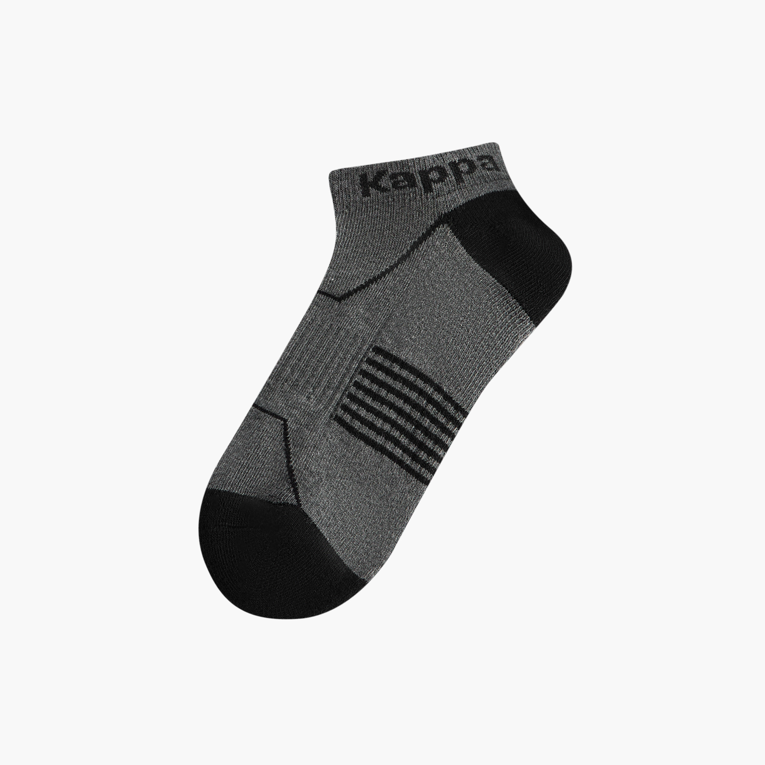 طقم جوارب طول الكاحل 3 أزواج بطبعات الشعار من كابا-men-socks-image-2