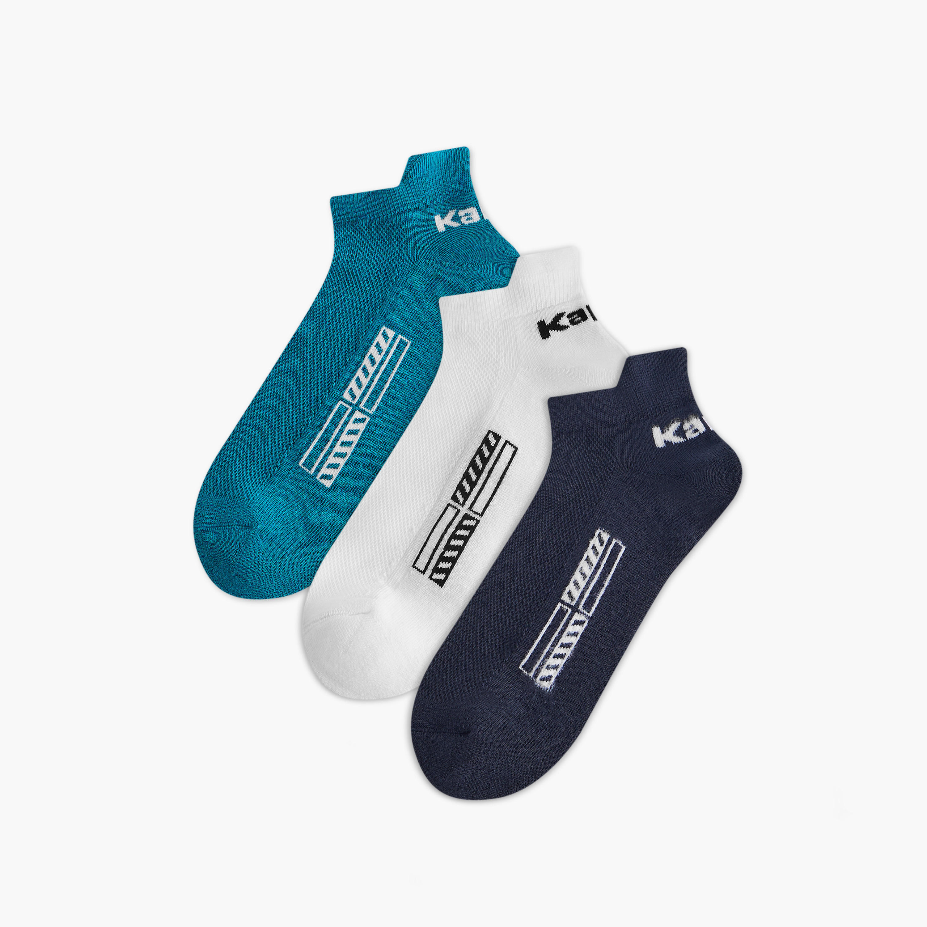 طقم جوارب 3 أزواج نصف تيري بطول الكاحل وطبعات-men-socks-image-1