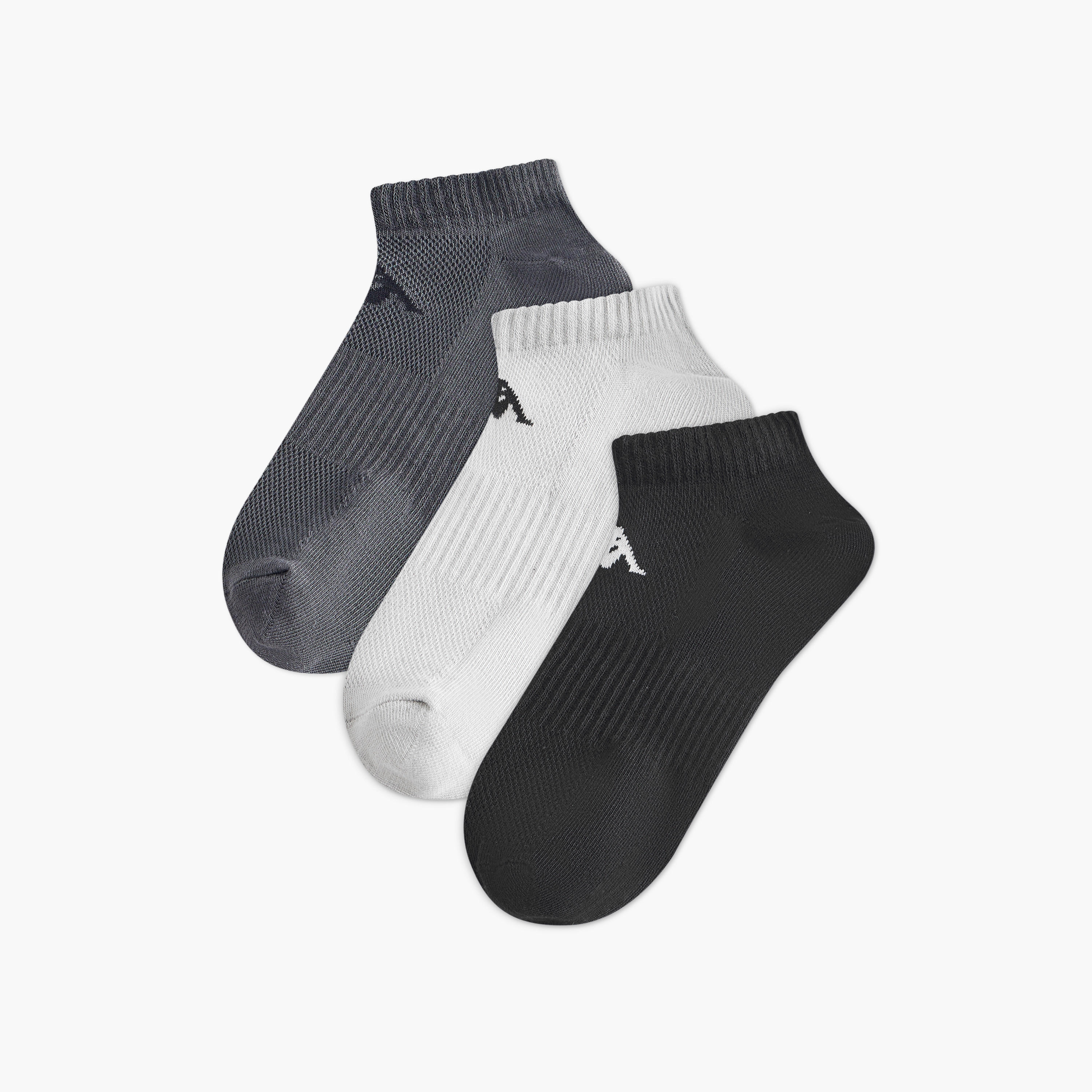 طقم جوارب 3 أزواج مضلعة بطول الكاحل-men-socks-image-1