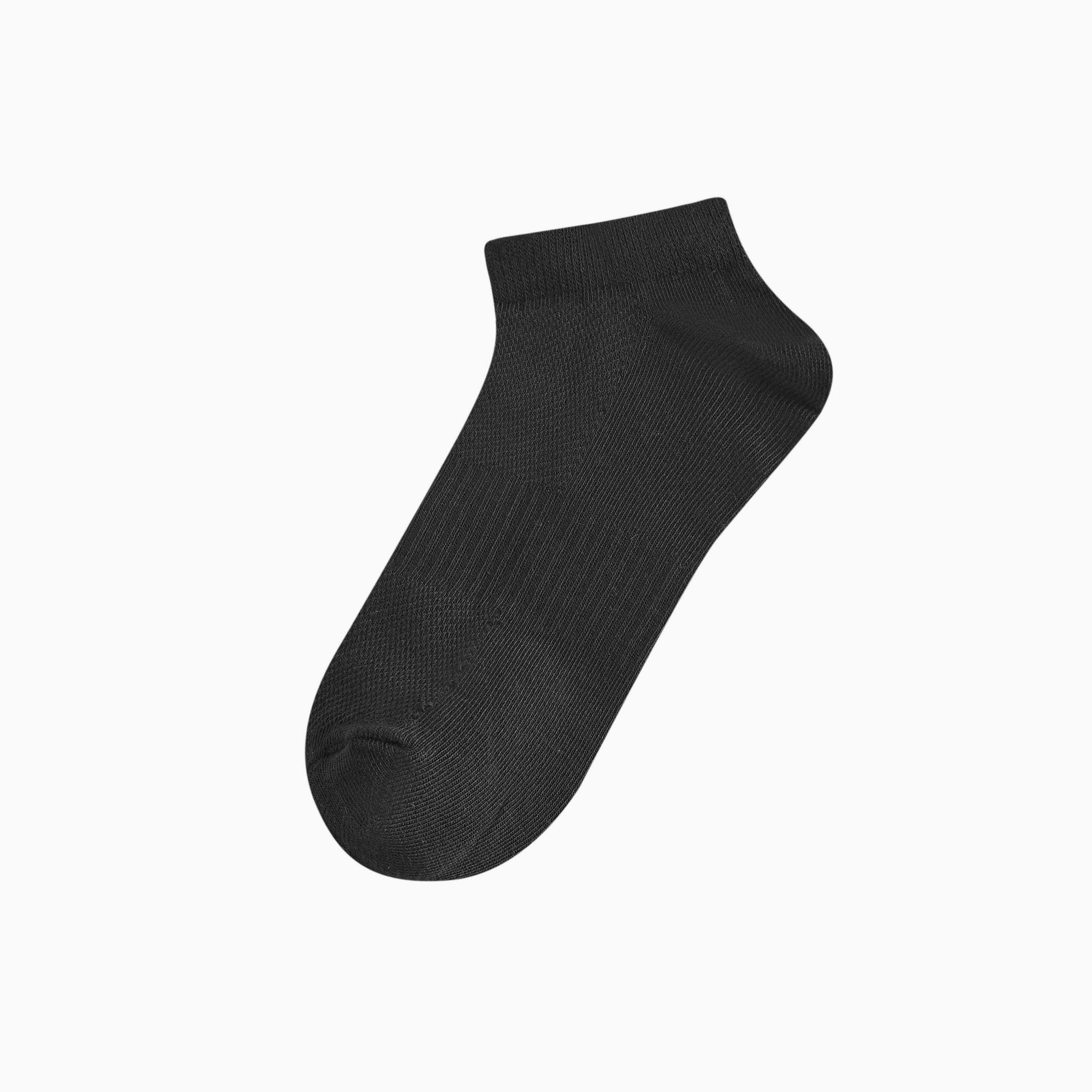 طقم جوارب 3 أزواج غير وبرية بارزة الملمس بطول الكاحل-men-socks-image-2