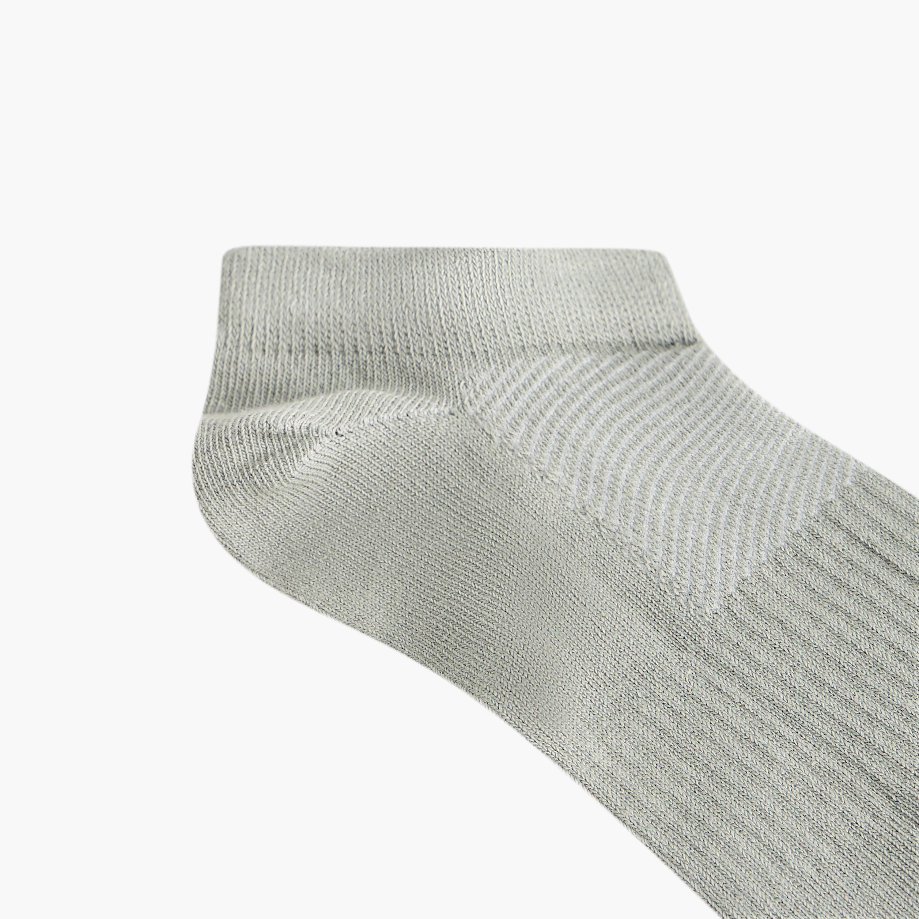 طقم جوارب 3 أزواج غير وبرية بارزة الملمس بطول الكاحل-men-socks-image-5
