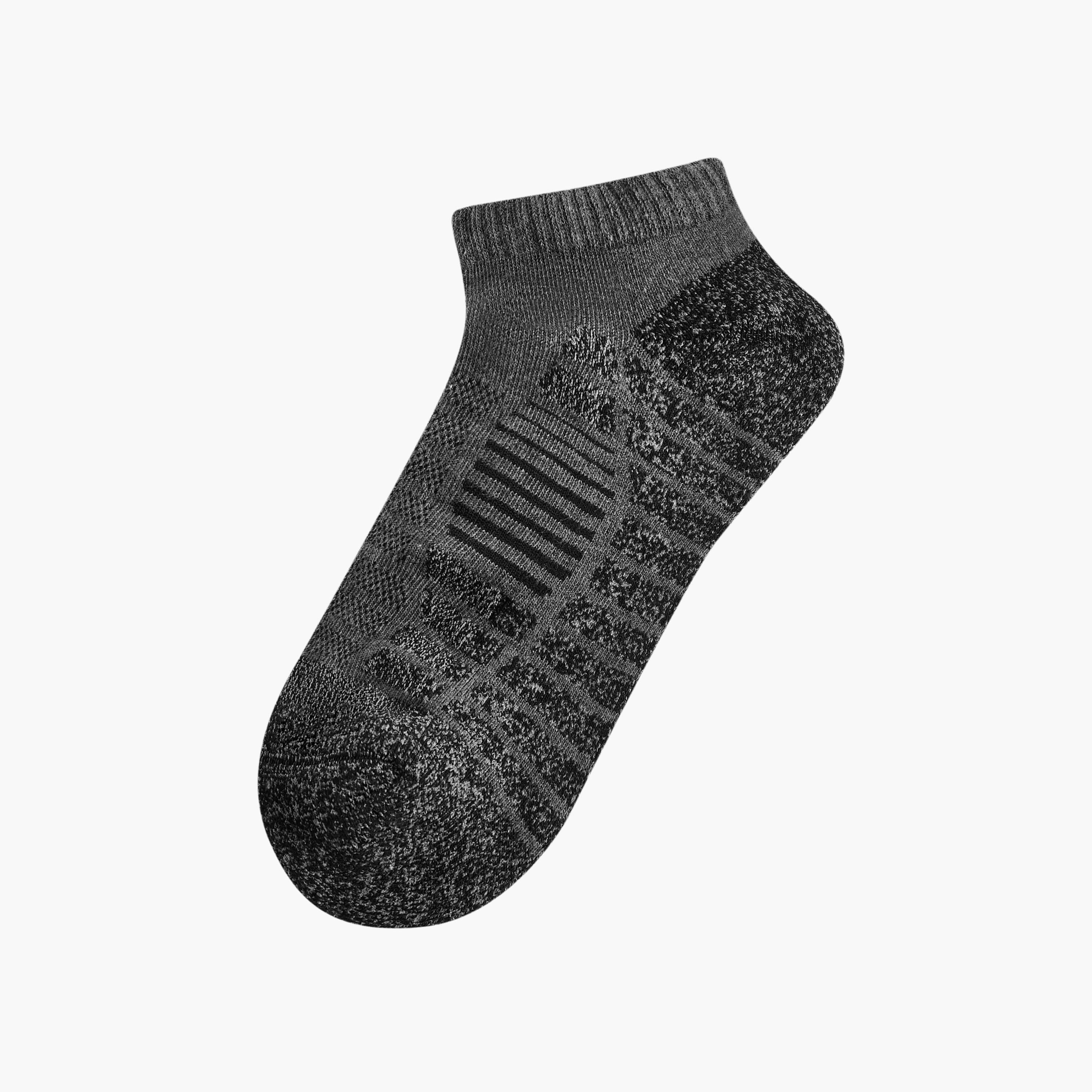 طقم جوارب 3 أزواج بارزة الملمس بطول الكاحل-men-socks-image-2