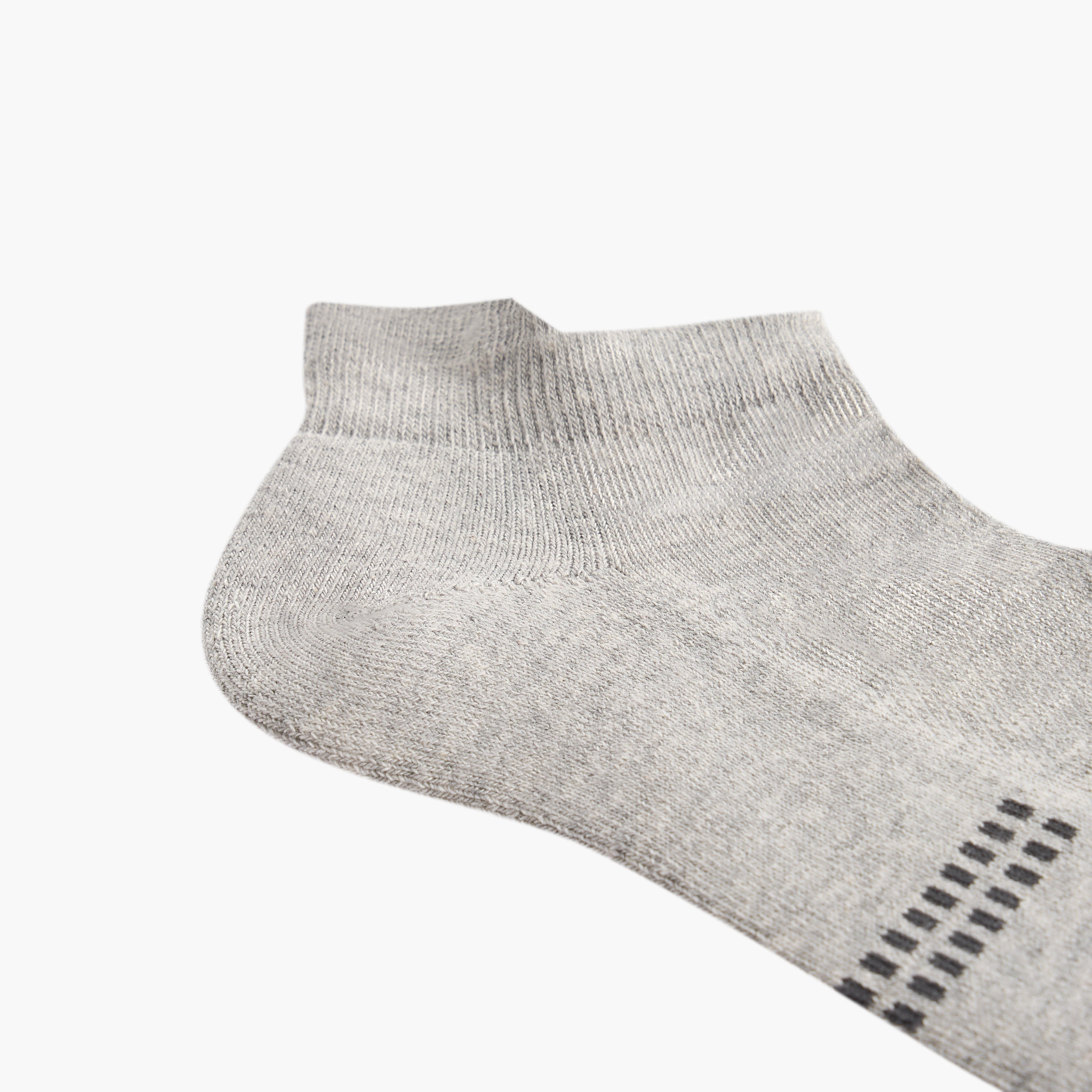 طقم جوارب بارزة الملمس 3 أزواج نصف تيري بطول الكاحل-men-socks-image-2