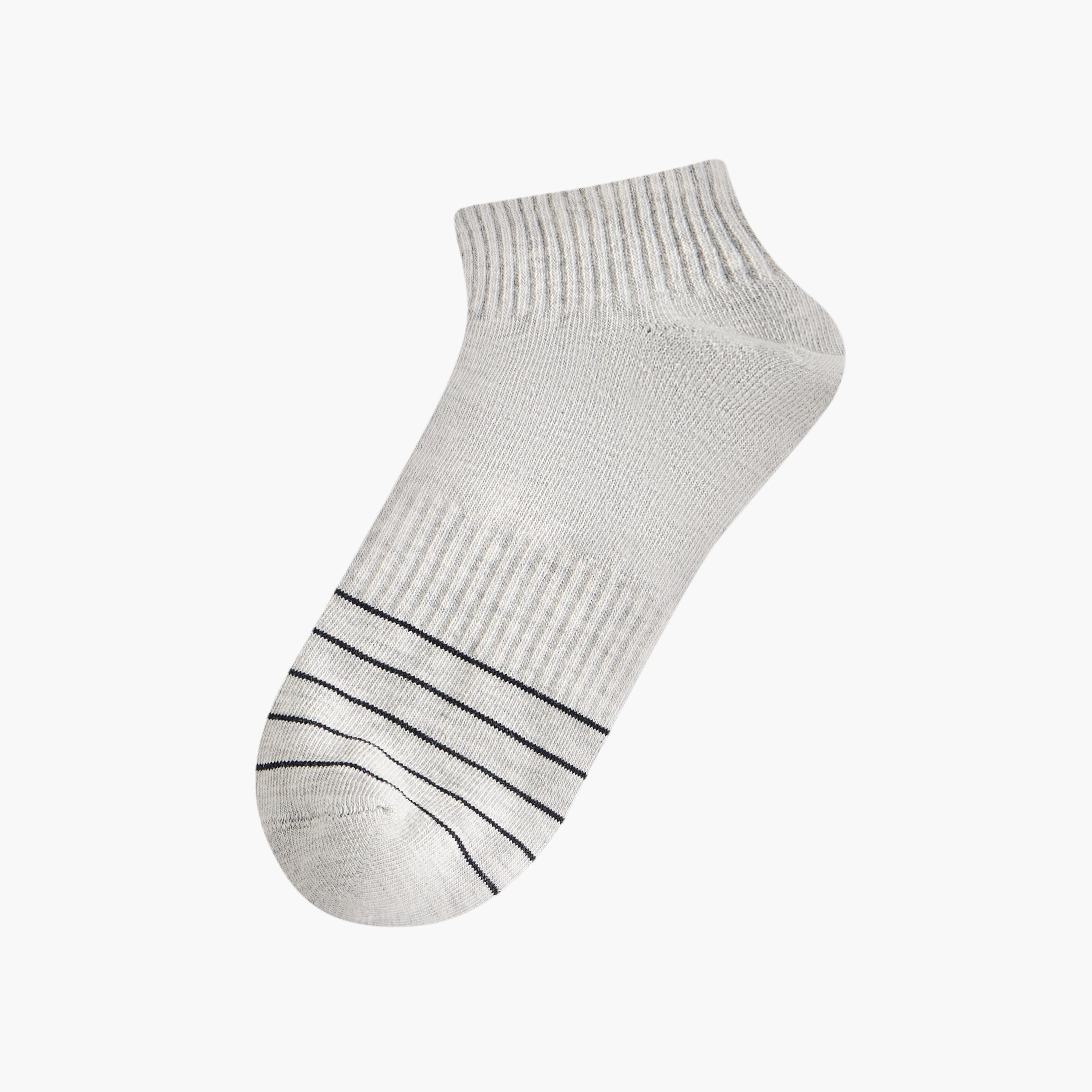 طقم جوارب 3 أزواج مخططة بطول الكاحل-men-socks-image-2